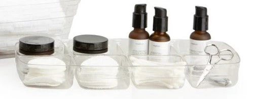 1896 Vanity Organizing Basket Set with Protectors - Black - Image 2