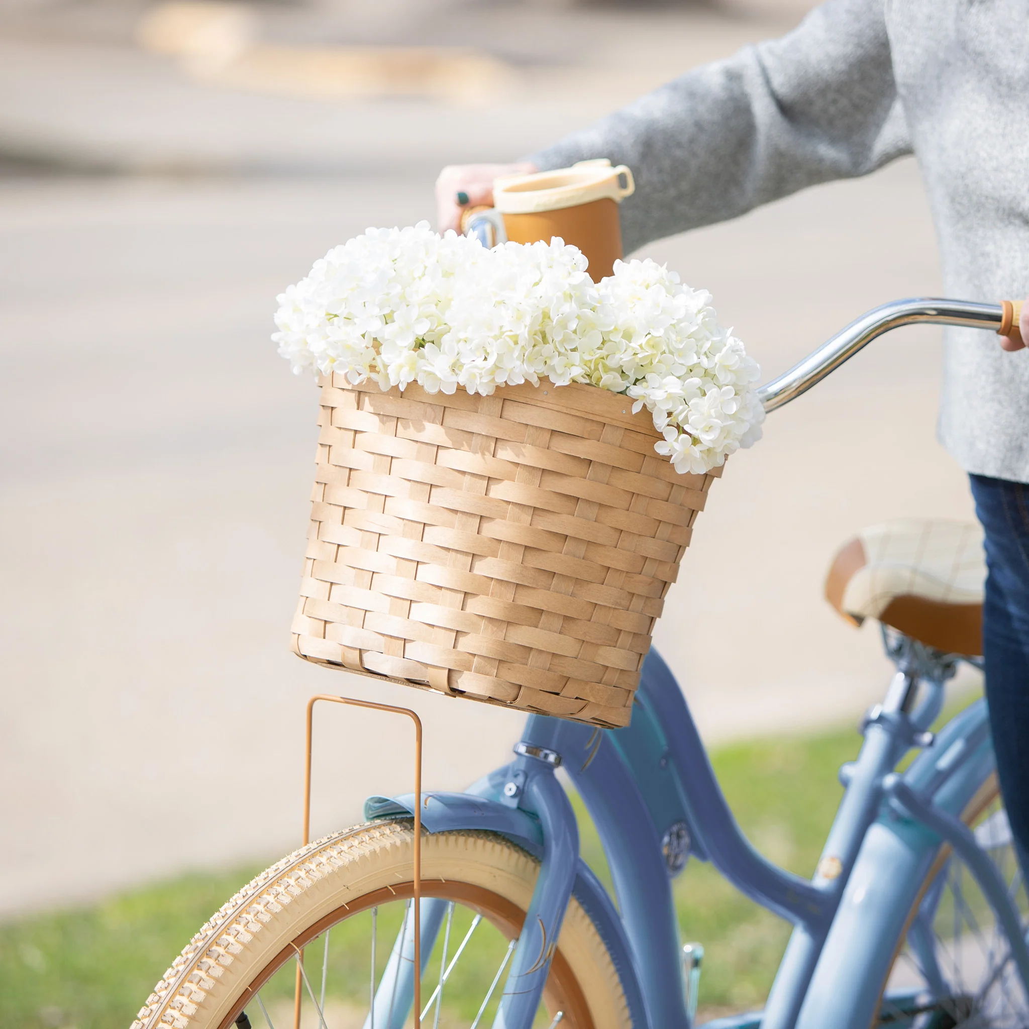 Bicycle Basket with Protector - Light Brown