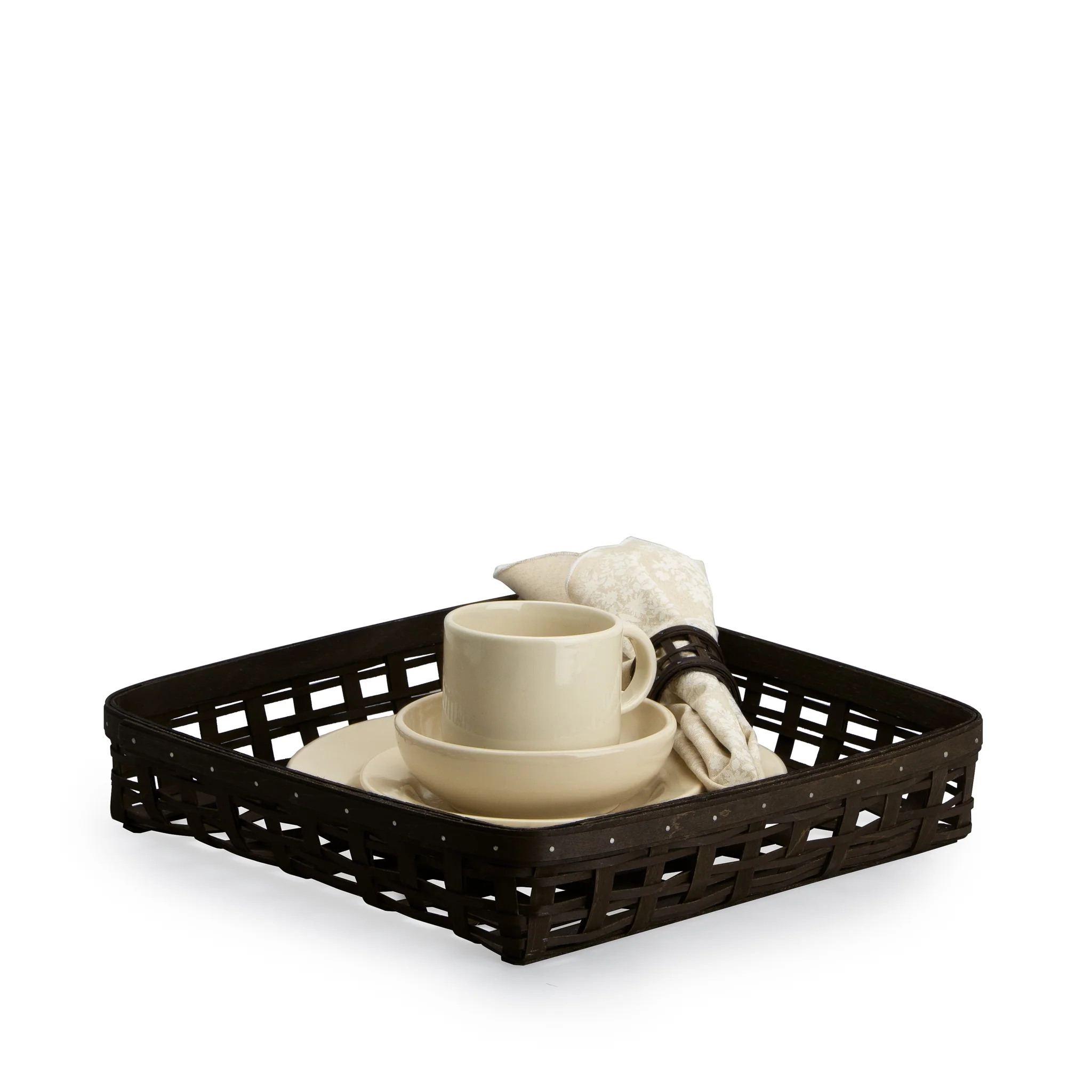 1896 Large Square Basket - Black - Image 2