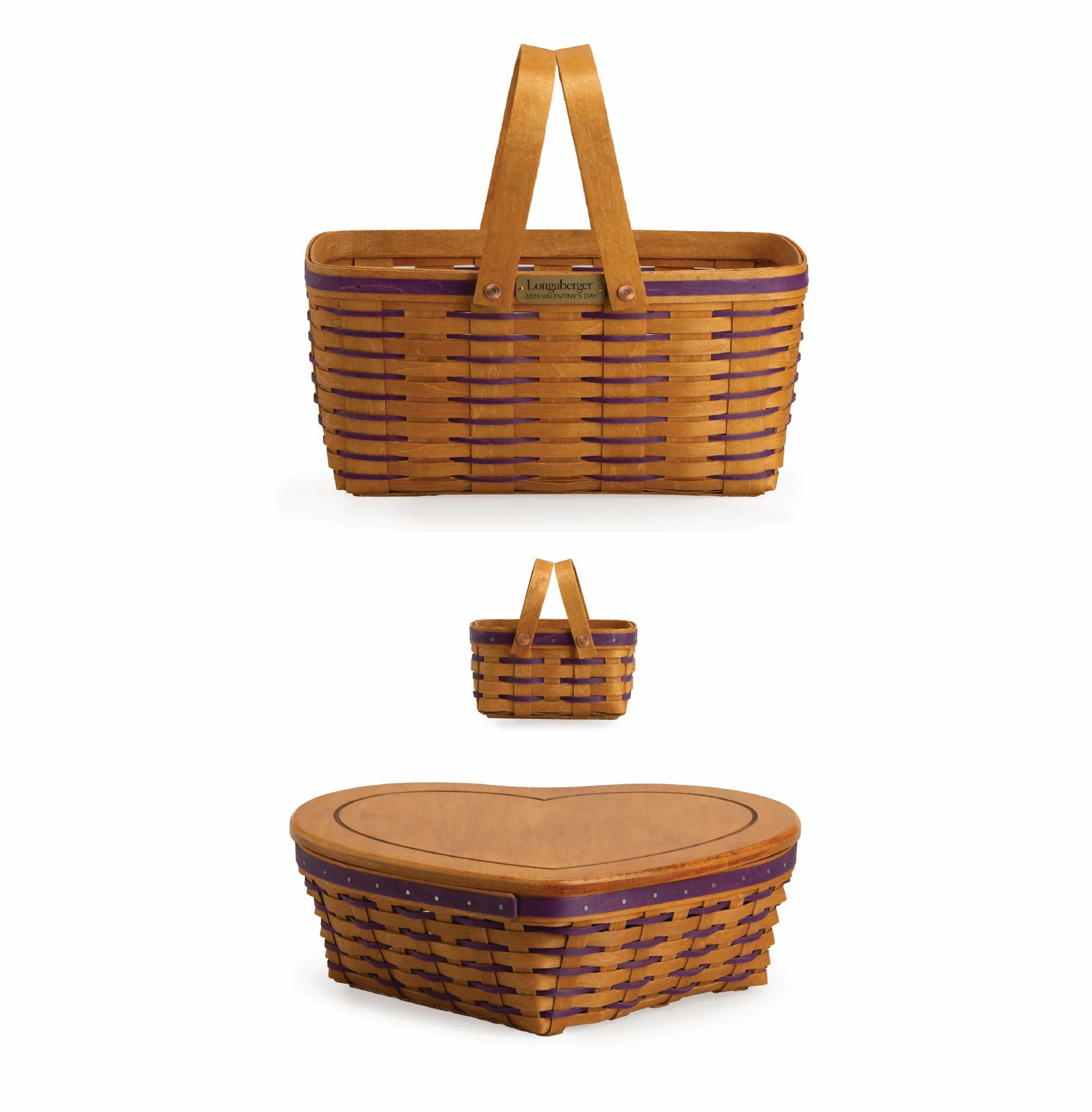 Collector's Valentine's Day 6-Piece Heartland Basket Set - Purple - Image 2