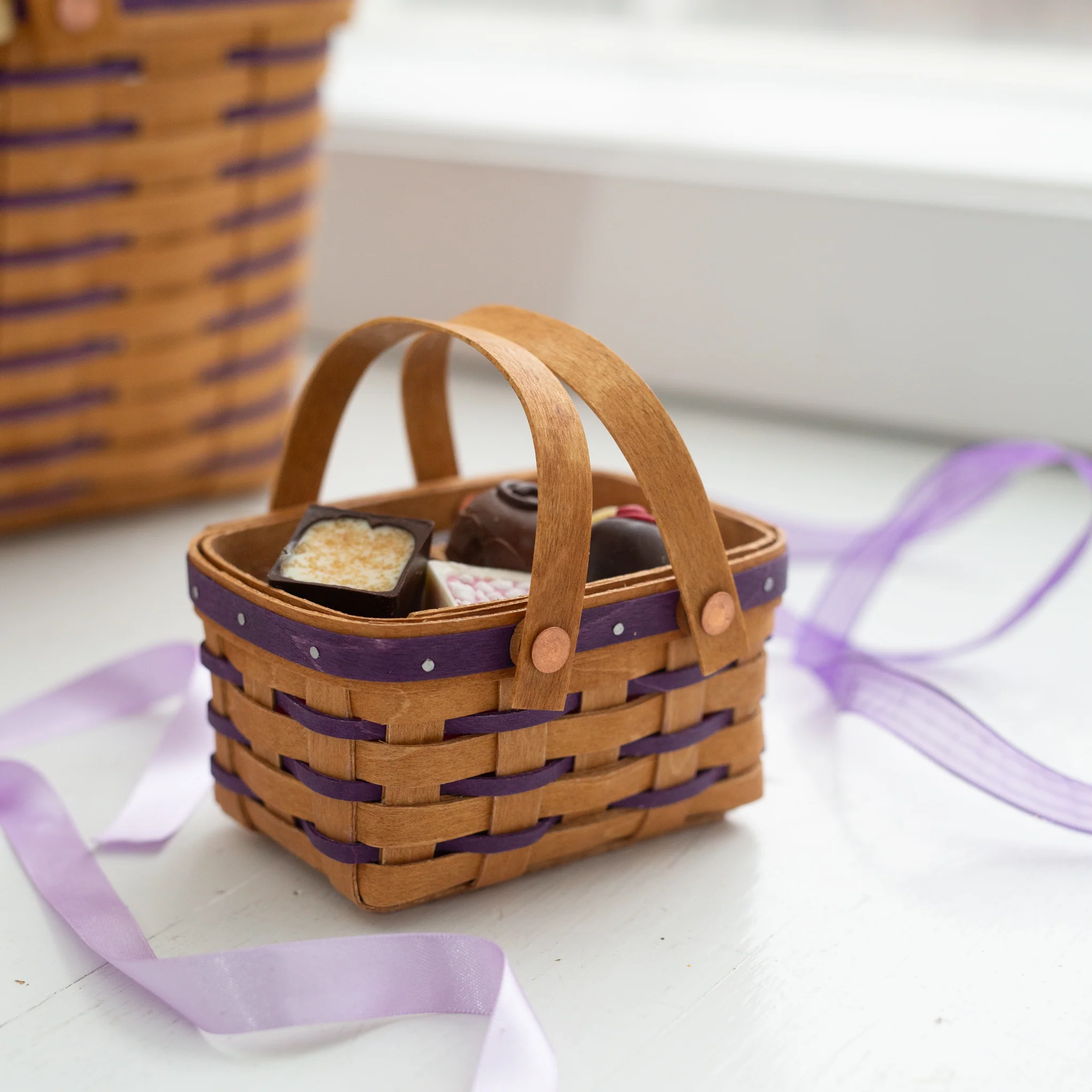 Collector's Valentine's Day 6-Piece Heartland Basket Set - Purple - Image 7