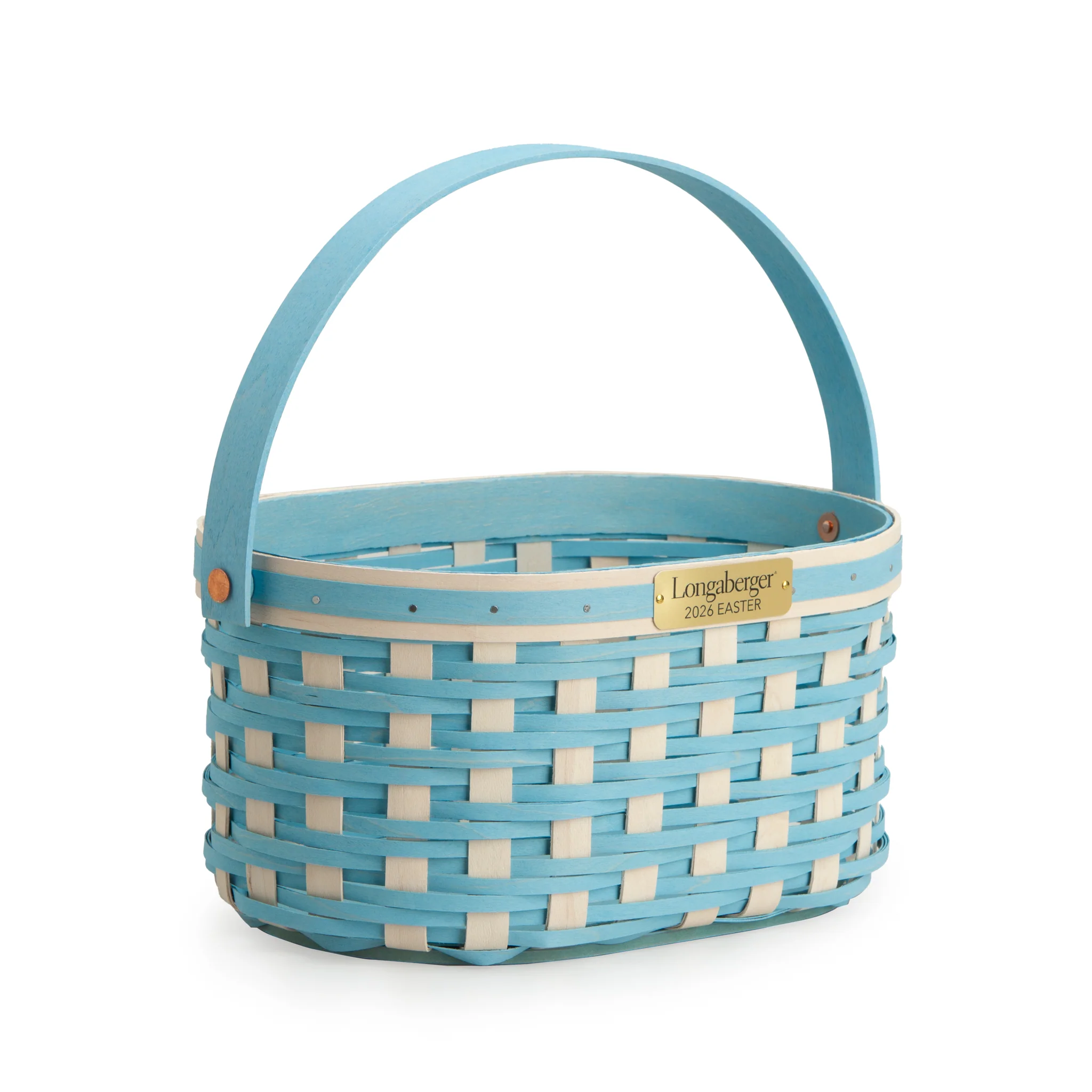 Collector's Easter Medium Oval Basket with Protector - Blue - Image 6