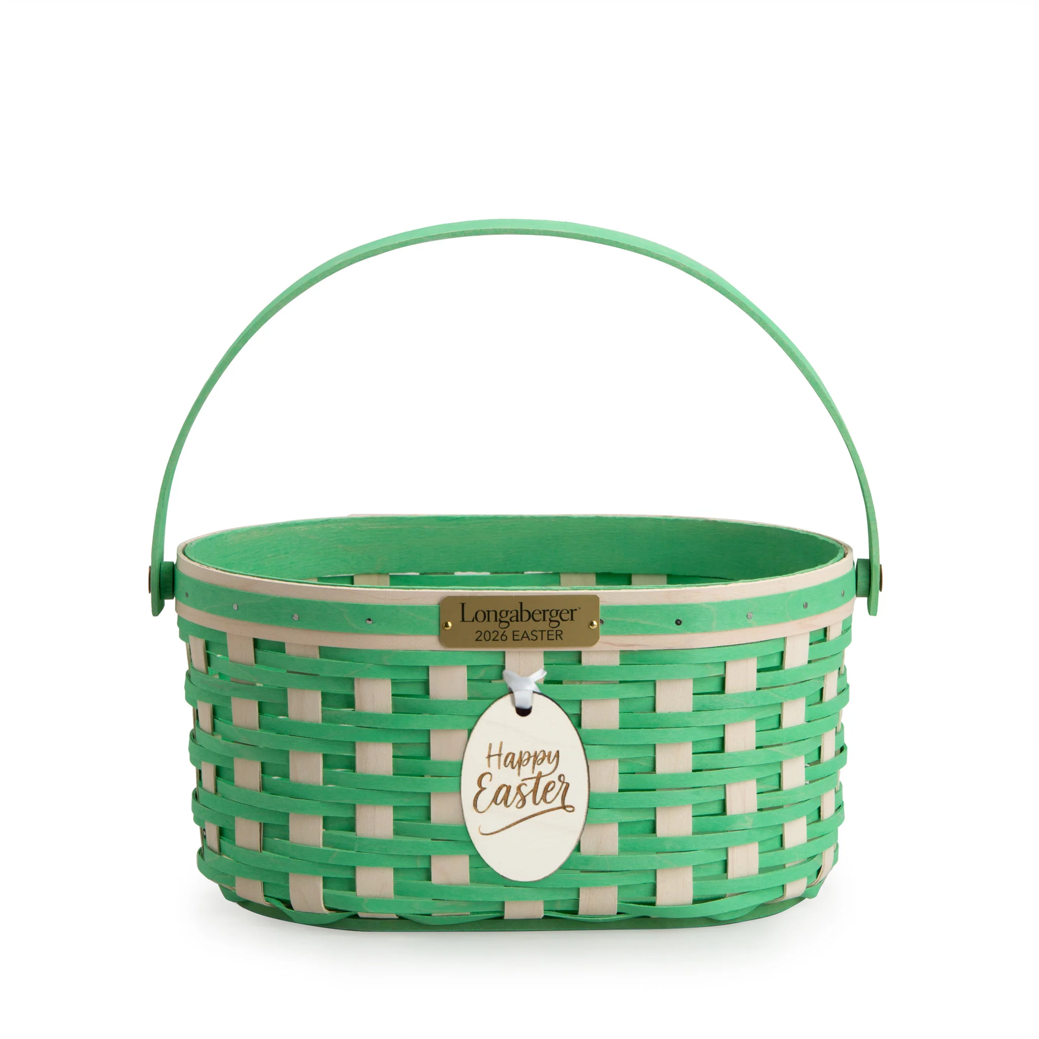 Collector's Easter Medium Oval Basket with Protector - Green - Image 11