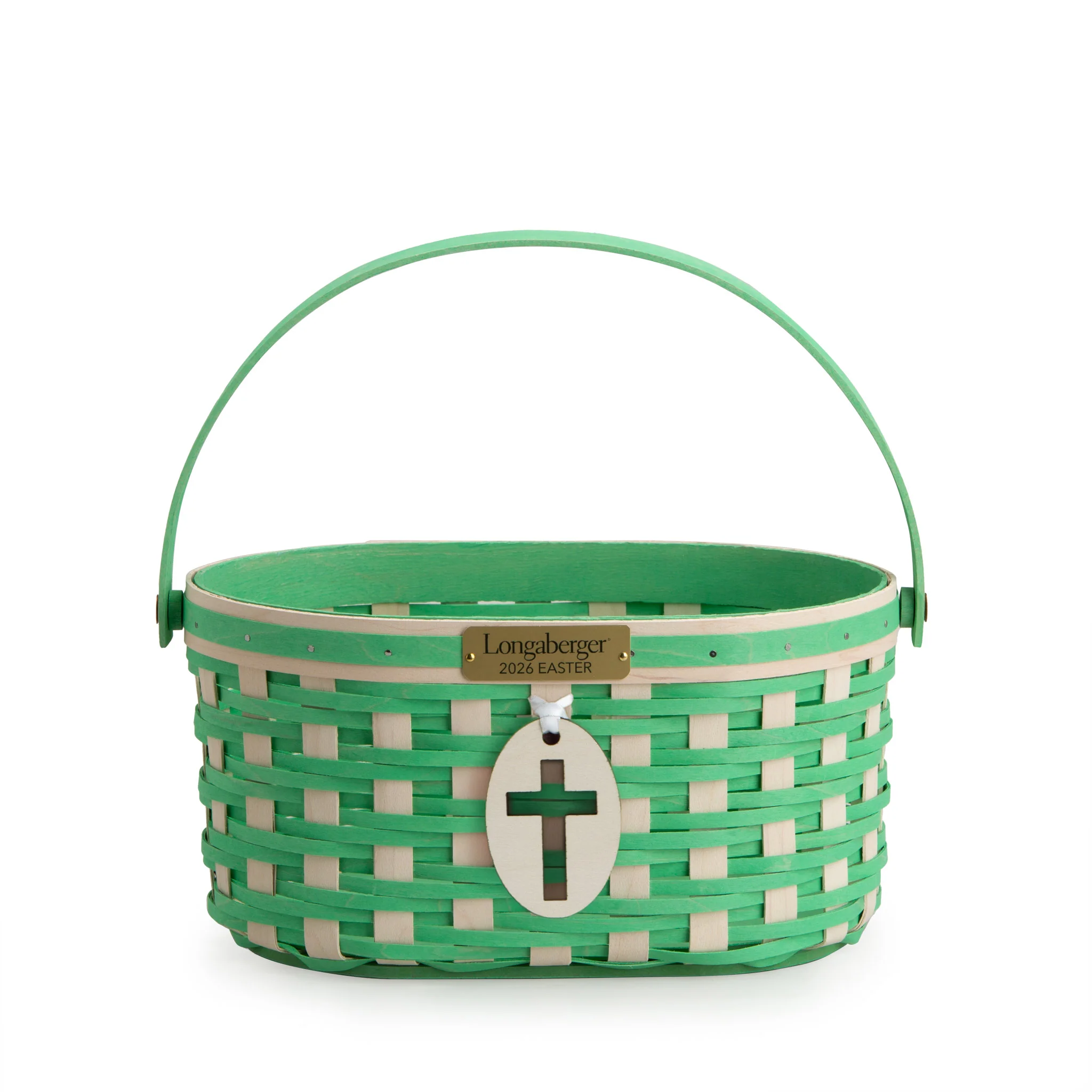 Collector's Easter Medium Oval Basket with Protector - Green - Image 3