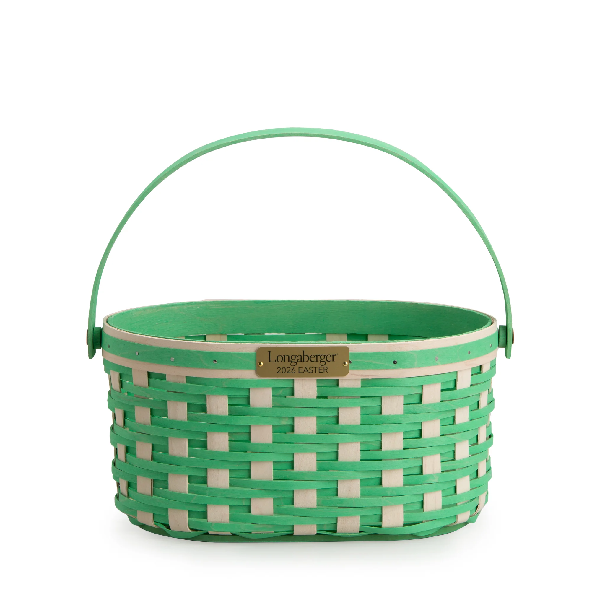 Collector's Easter Medium Oval Basket with Protector - Green - Image 4