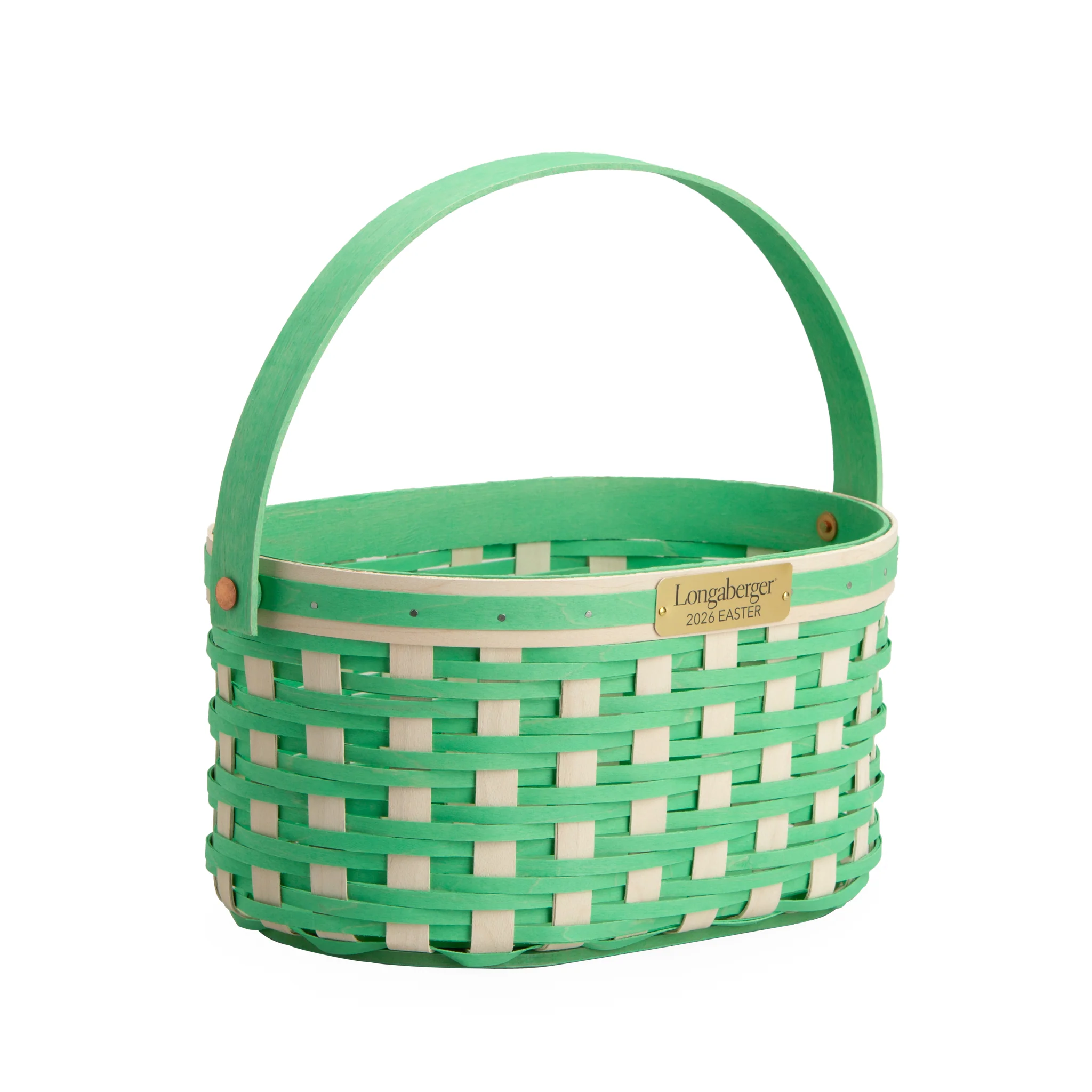 Collector's Easter Medium Oval Basket with Protector - Green - Image 6