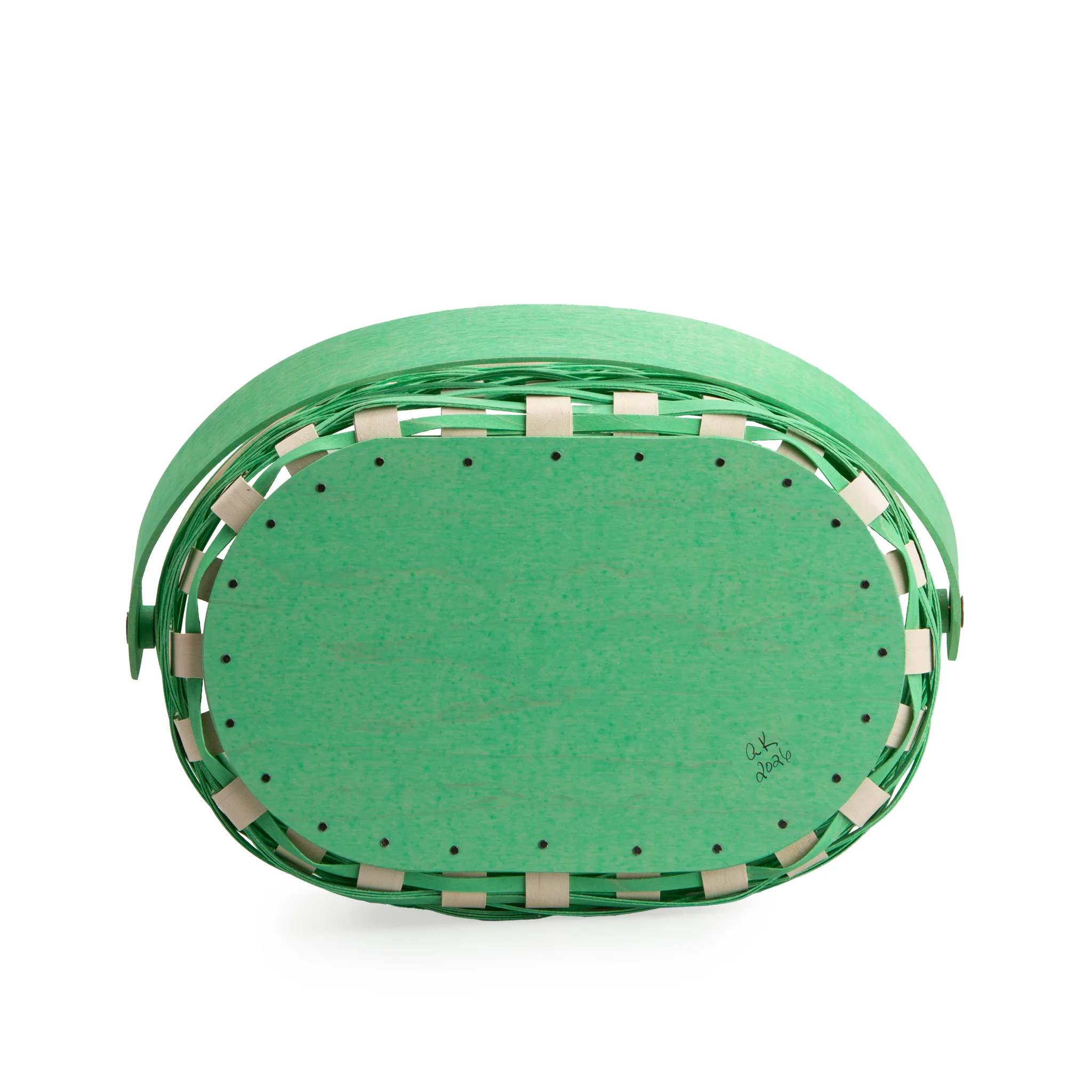 Collector's Easter Medium Oval Basket with Protector - Green - Image 8