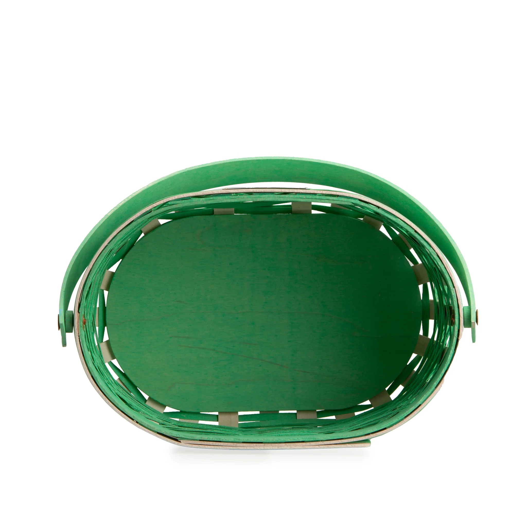 Collector's Easter Medium Oval Basket with Protector - Green - Image 9