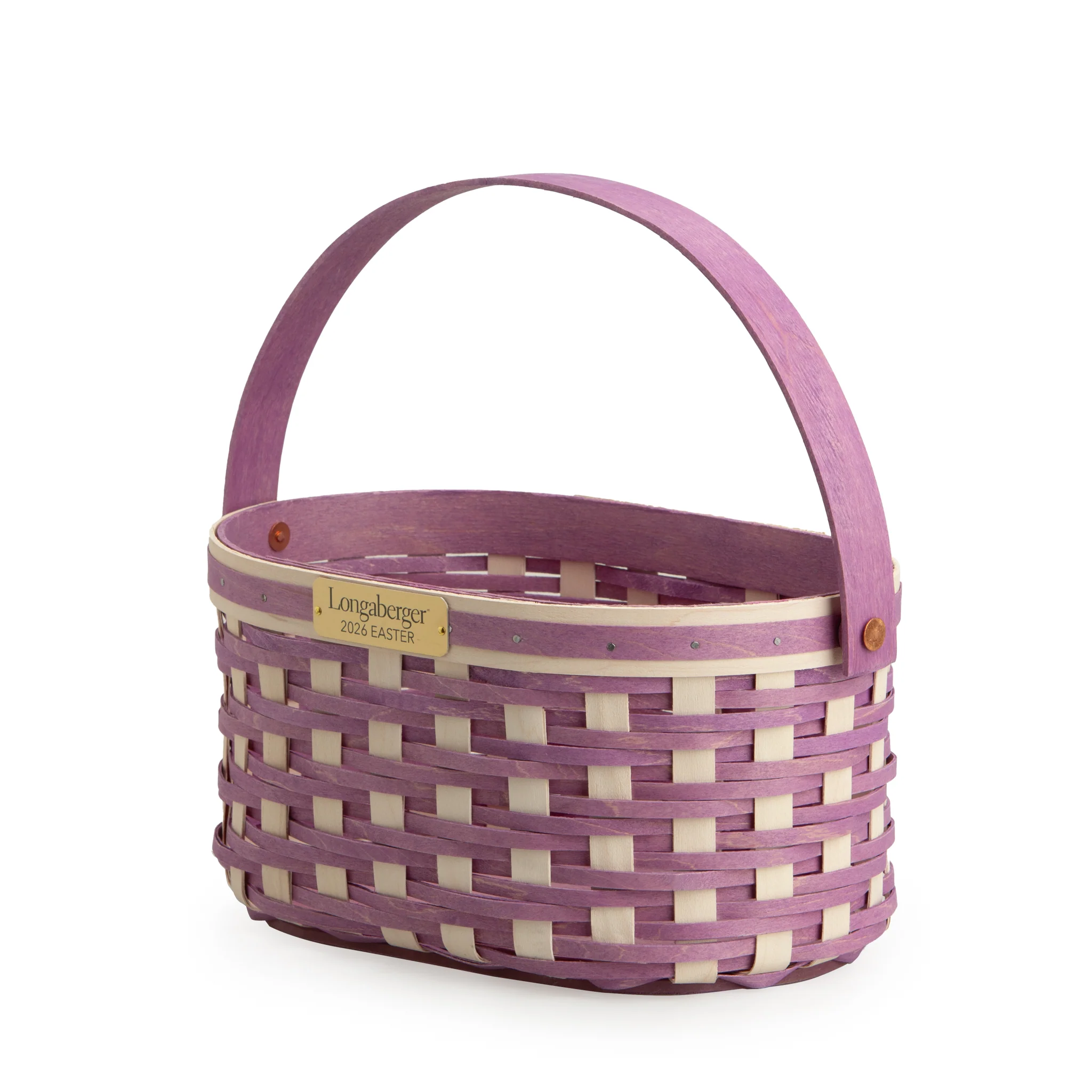 Collector's Easter Medium Oval Basket with Protector - Lavender - Image 5
