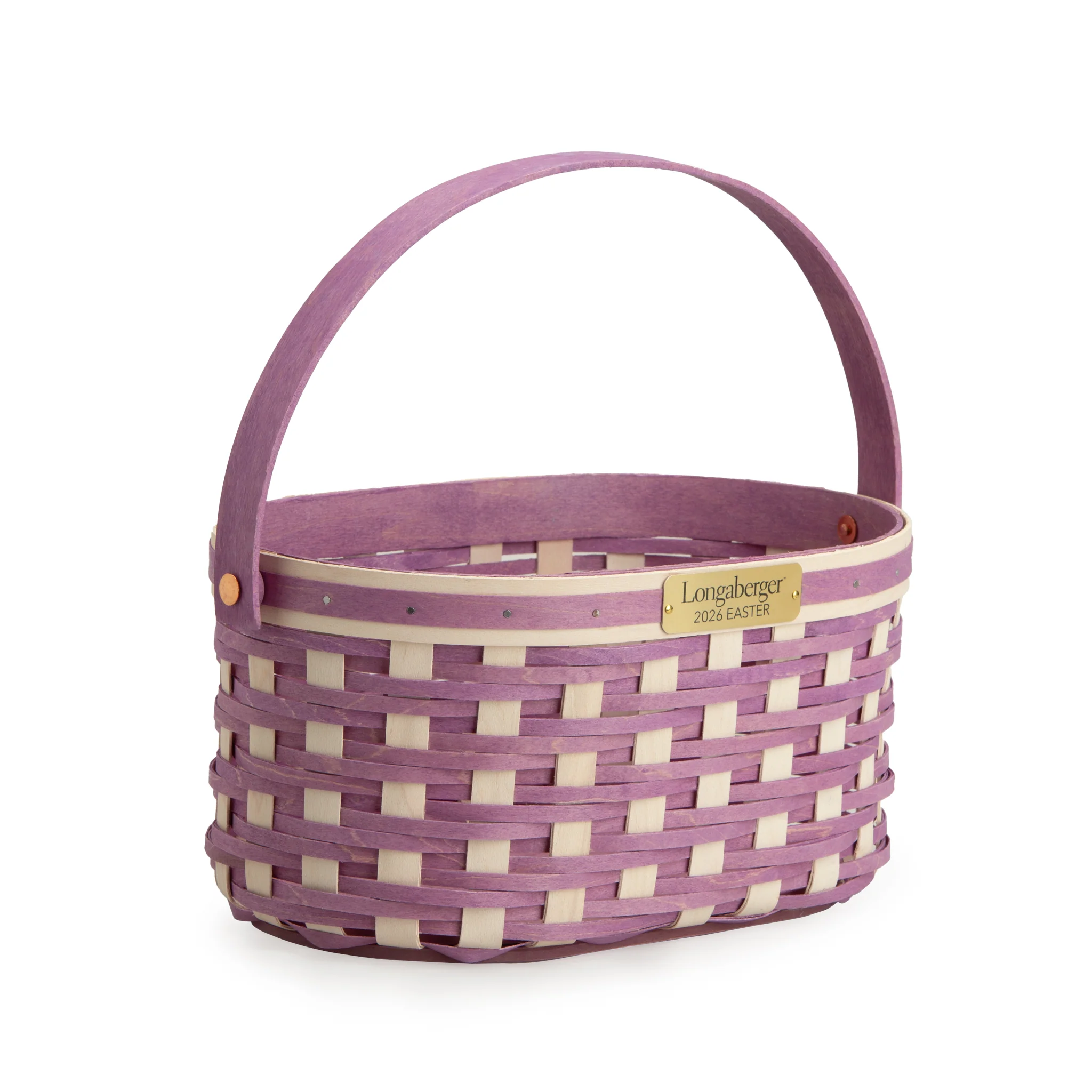 Collector's Easter Medium Oval Basket with Protector - Lavender - Image 6