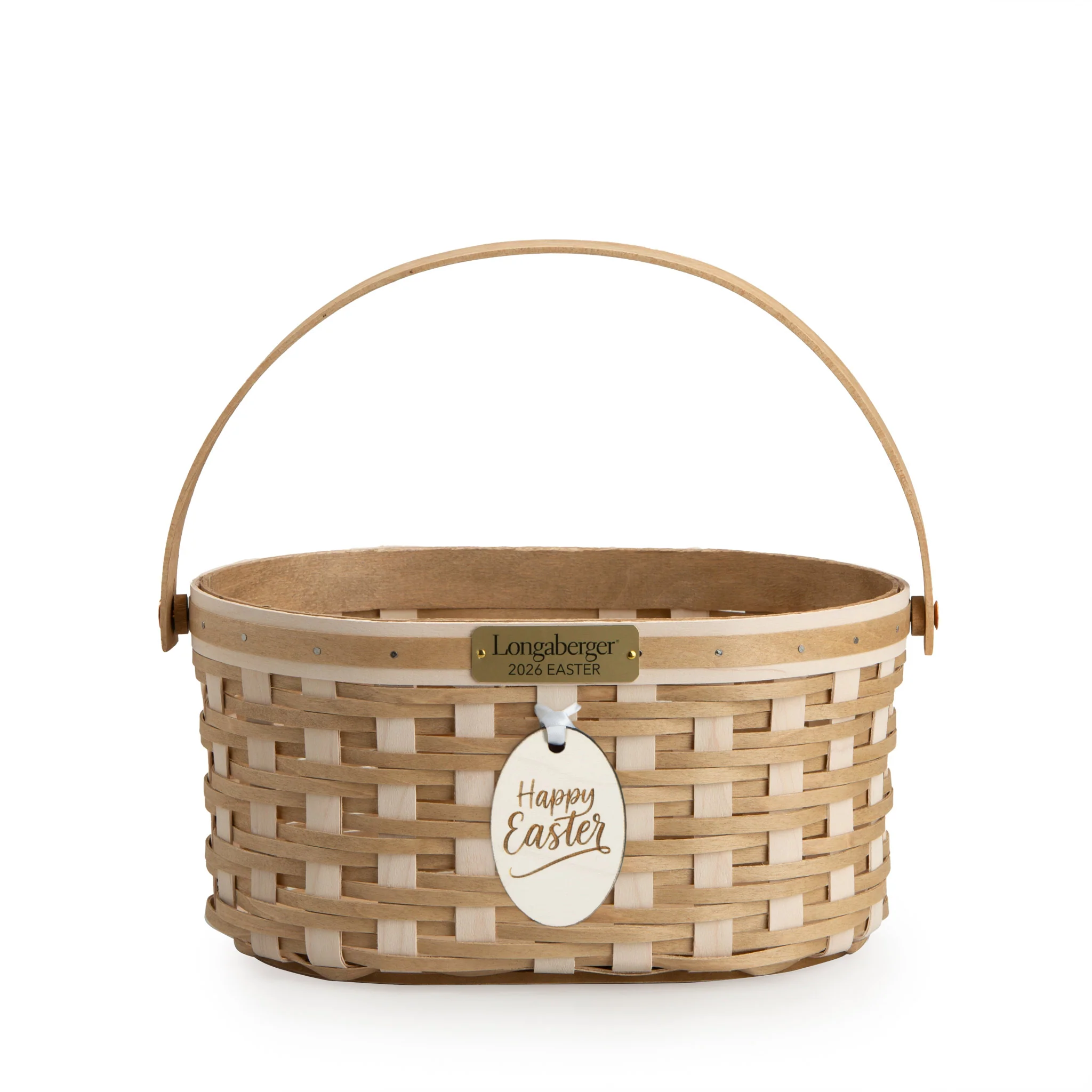 Collector's Easter Medium Oval Basket with Protector - Light Brown - Image 11