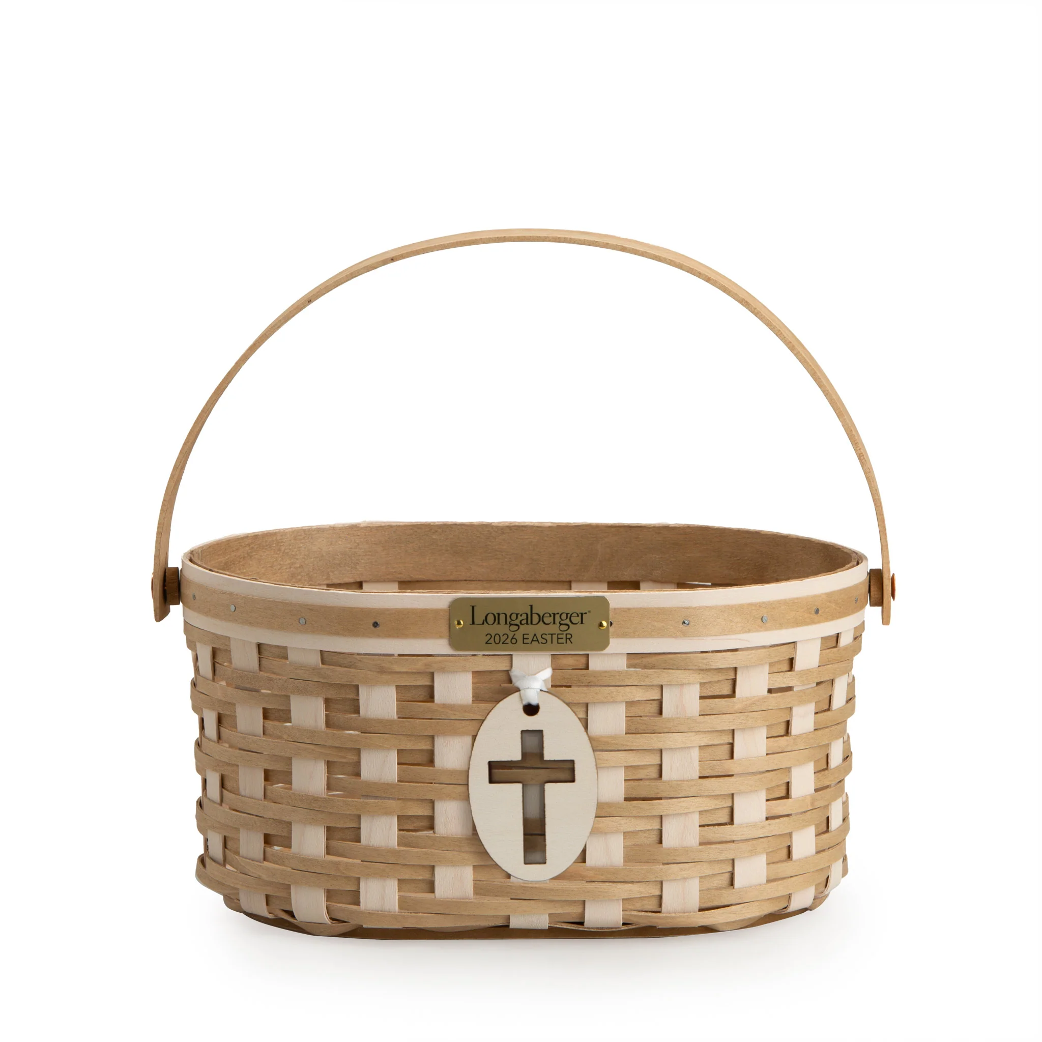 Collector's Easter Medium Oval Basket with Protector - Light Brown - Image 3