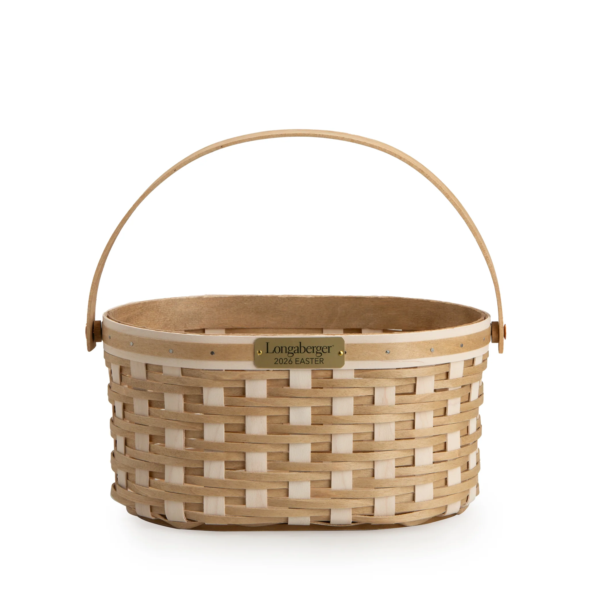 Collector's Easter Medium Oval Basket with Protector - Light Brown - Image 4