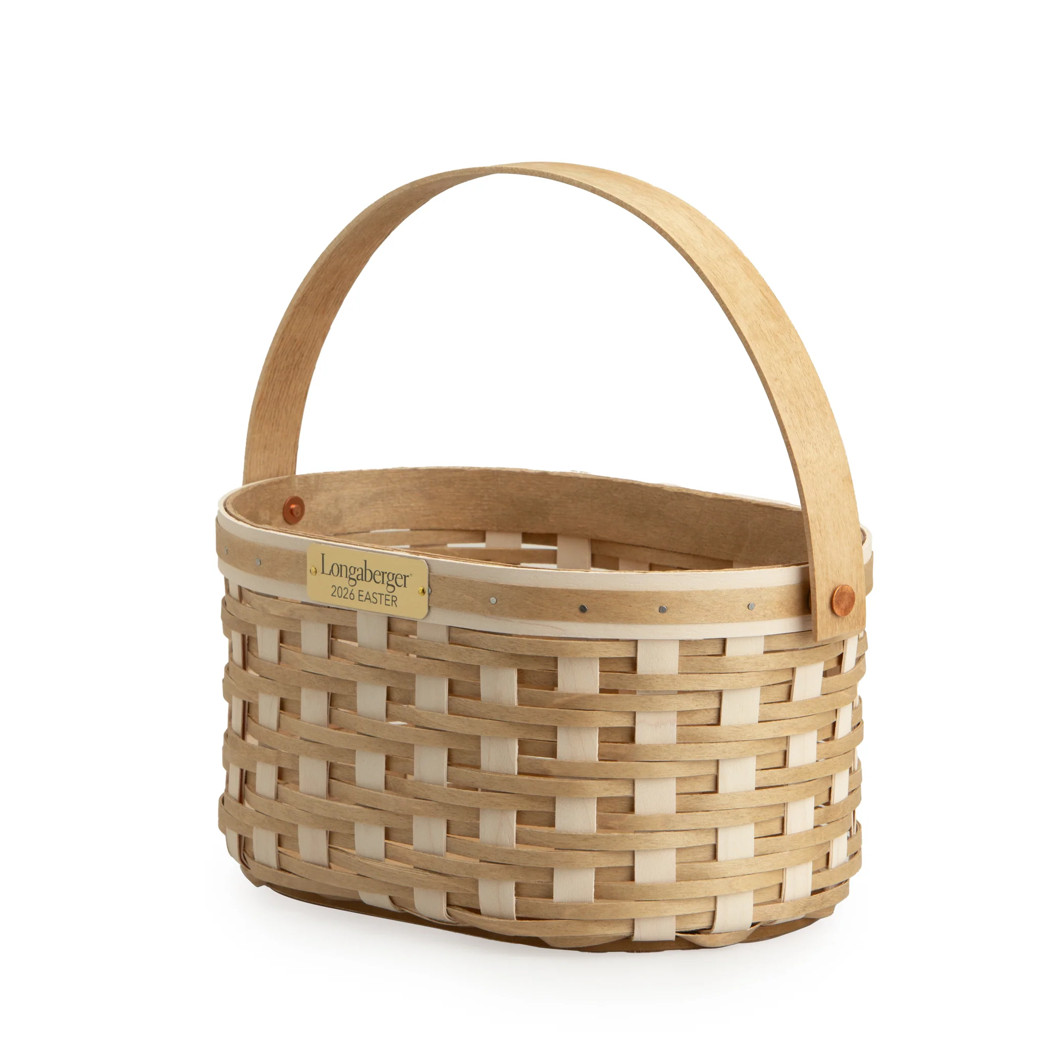 Collector's Easter Medium Oval Basket with Protector - Light Brown - Image 5