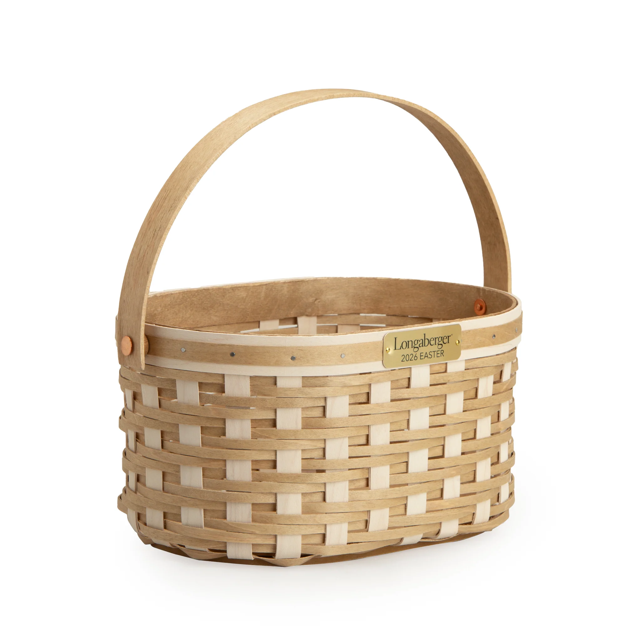 Collector's Easter Medium Oval Basket with Protector - Light Brown - Image 6