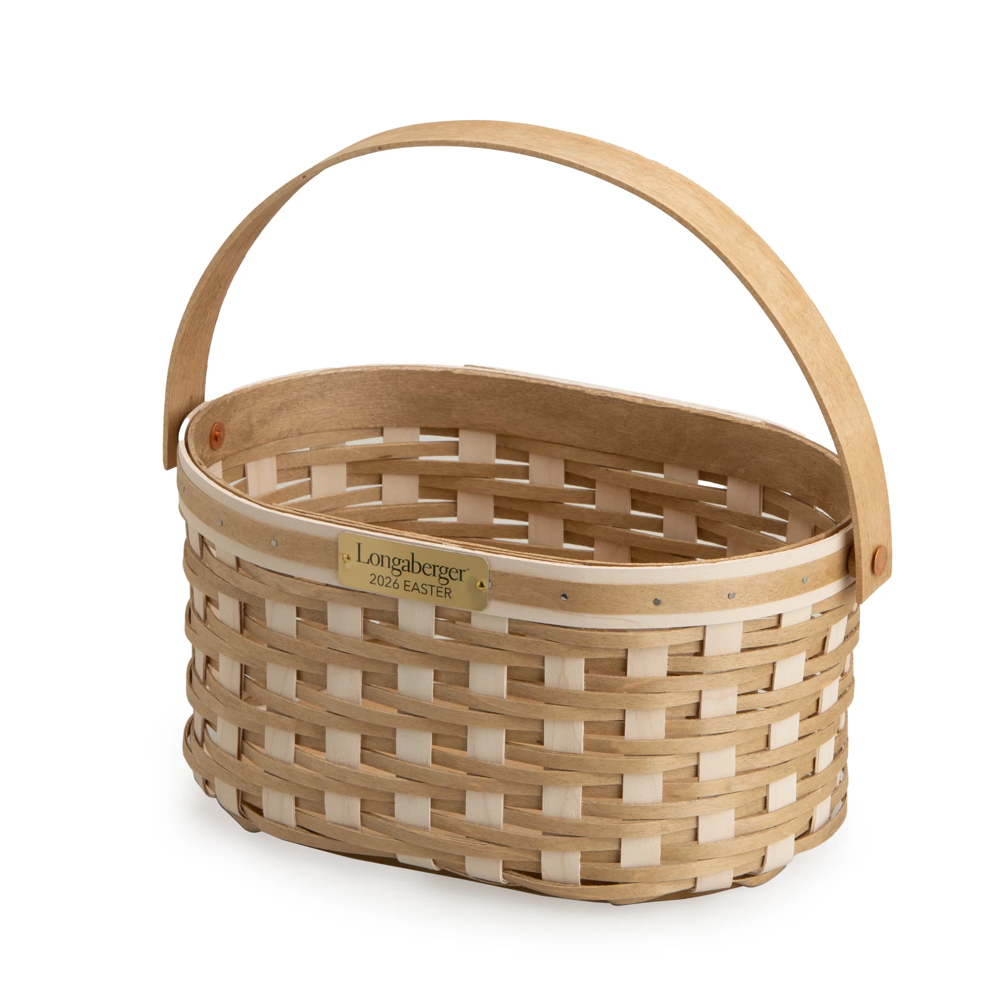 Collector's Easter Medium Oval Basket with Protector - Light Brown - Image 7