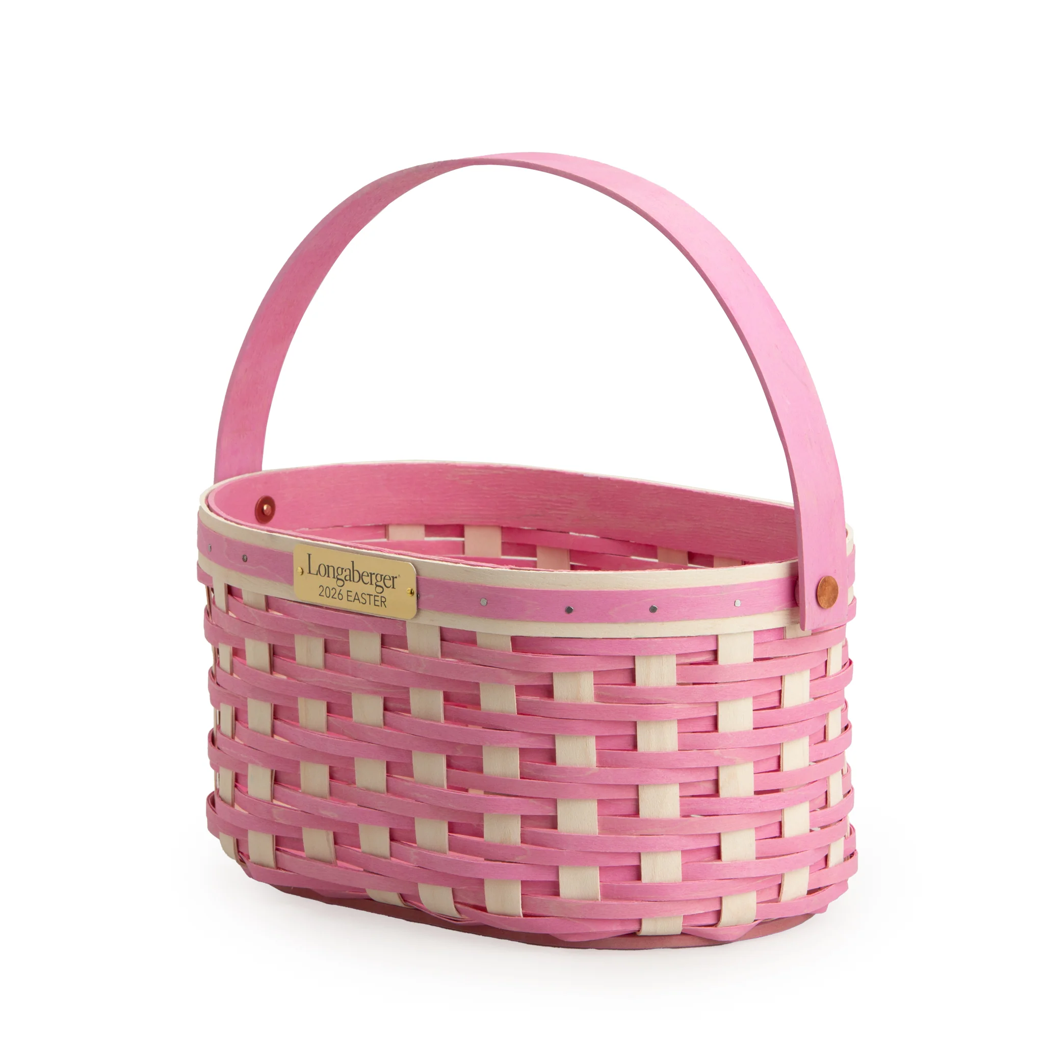 Collector's Easter Medium Oval Basket with Protector - Pink - Image 5