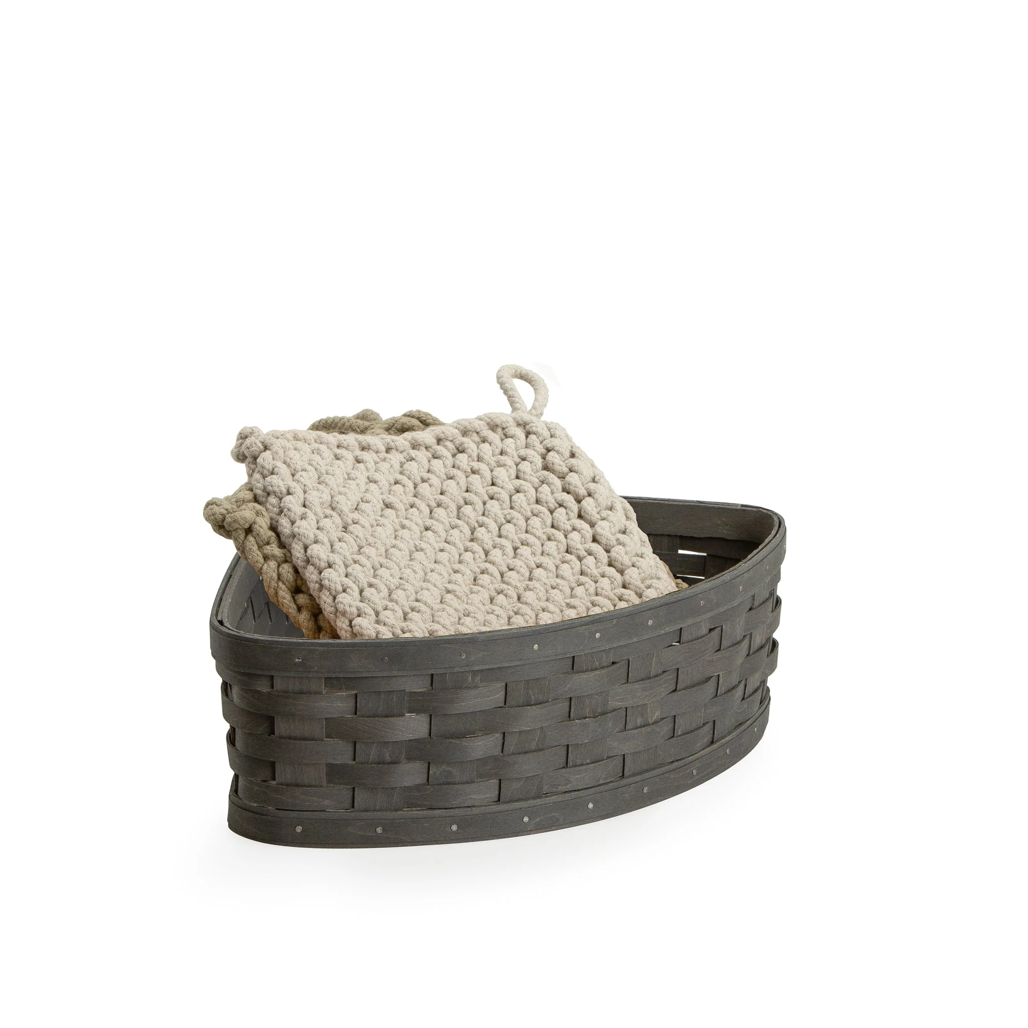 Corner Caddy Basket - Pewter