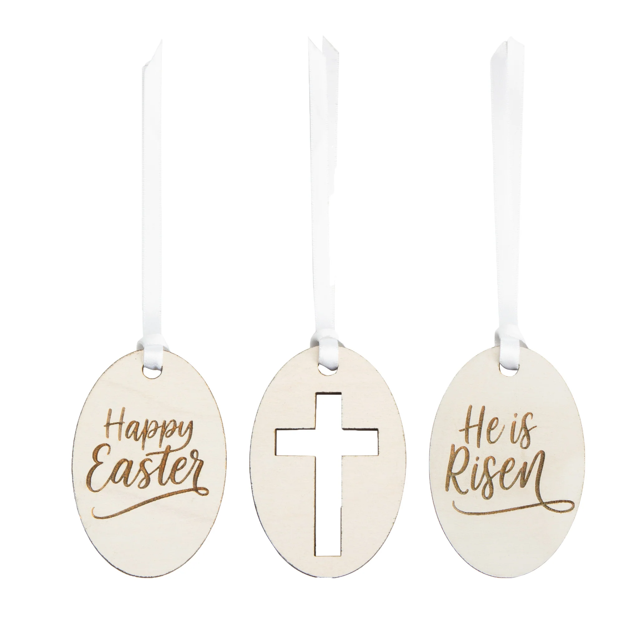 Easter Wooden Tie-On Trio - White - Image 10