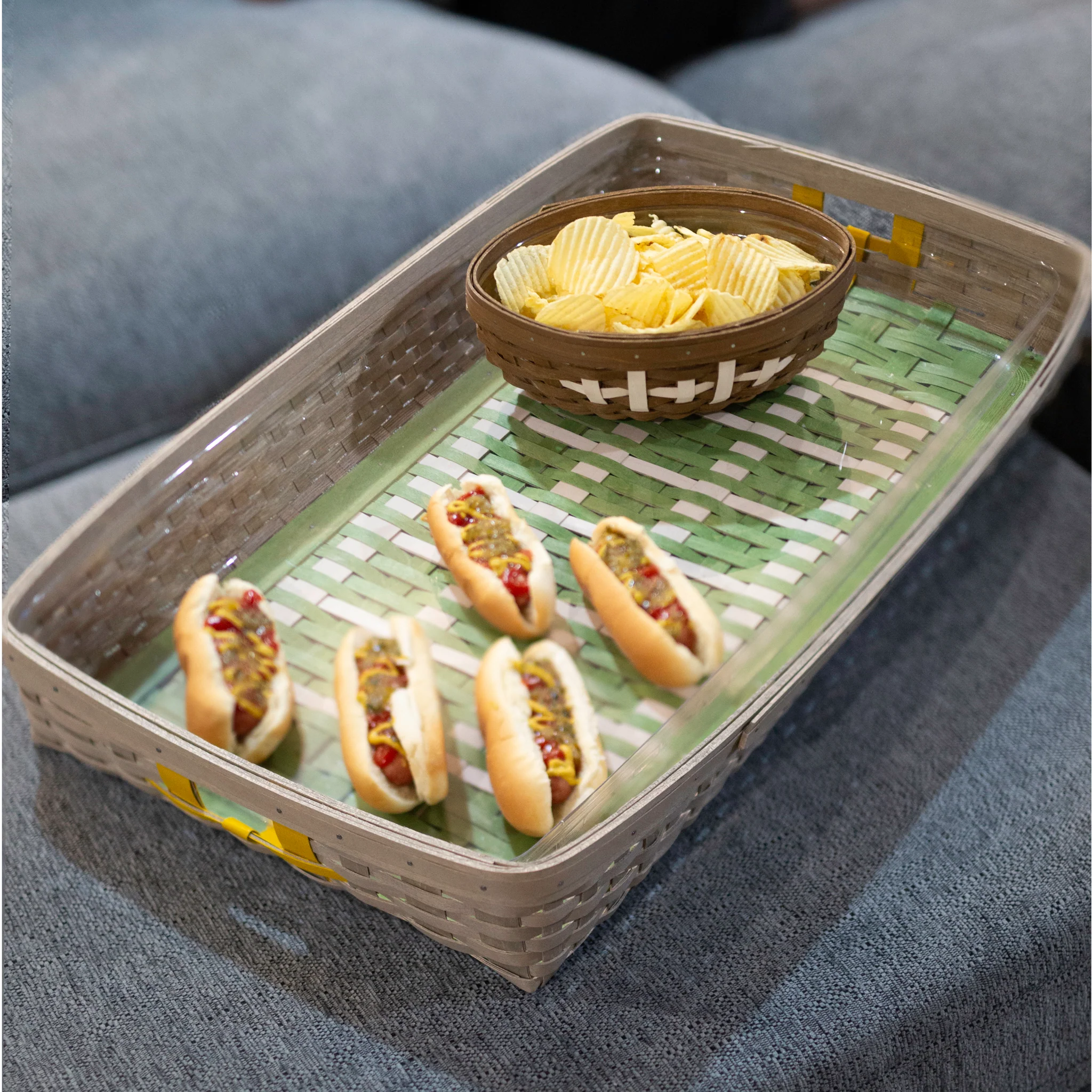 Collector's Game Day Field Tray 4-Piece Set - Football Field and Football