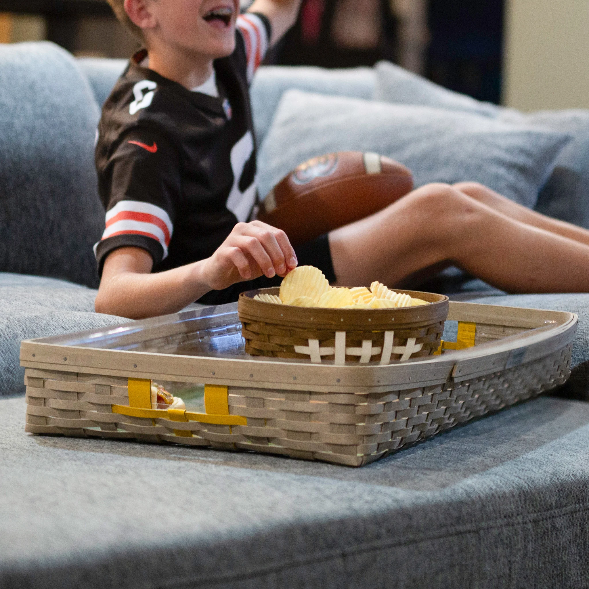 Collector's Game Day Field Tray 4-Piece Set - Football Field and Football - Image 2
