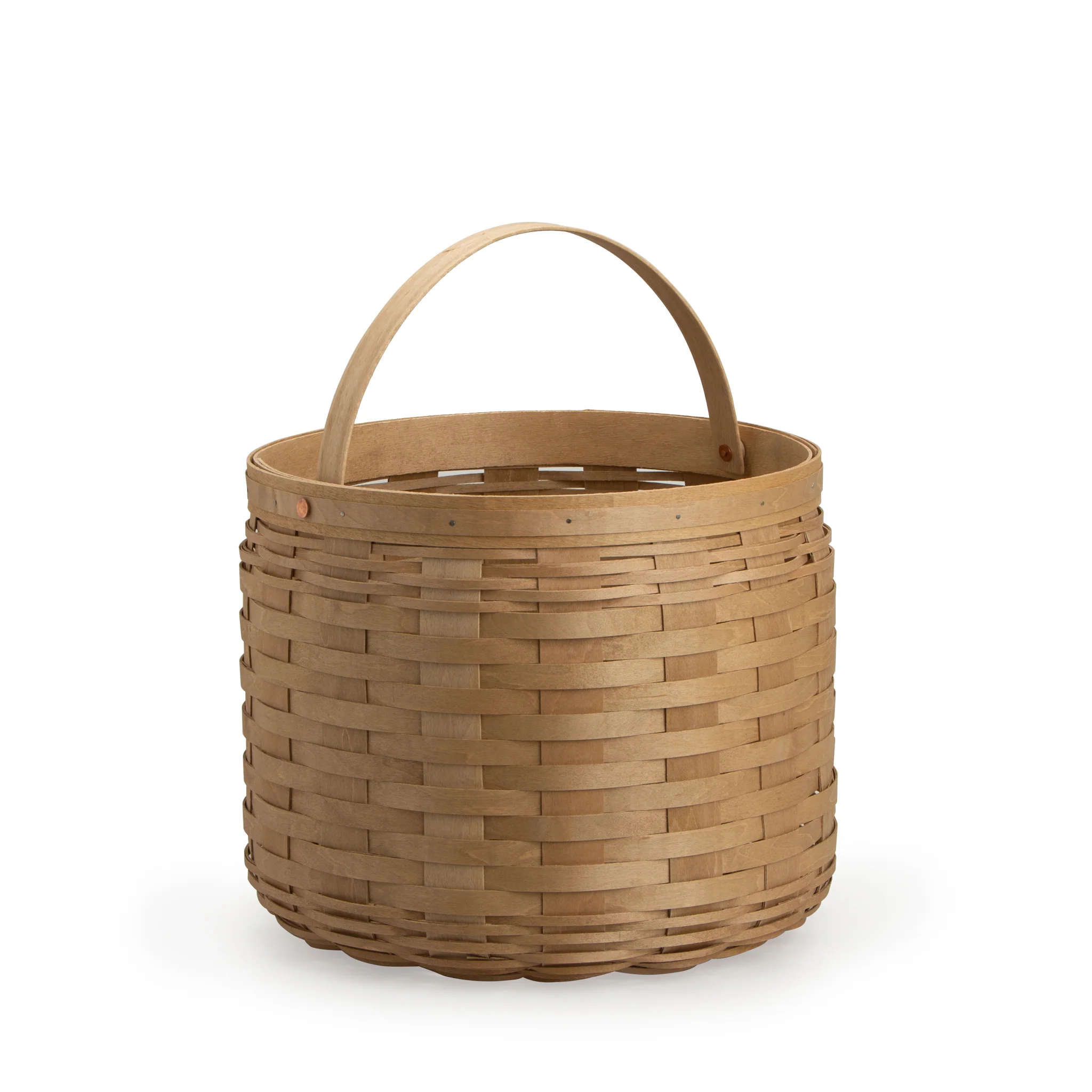 Round Storage Basket - Light Brown