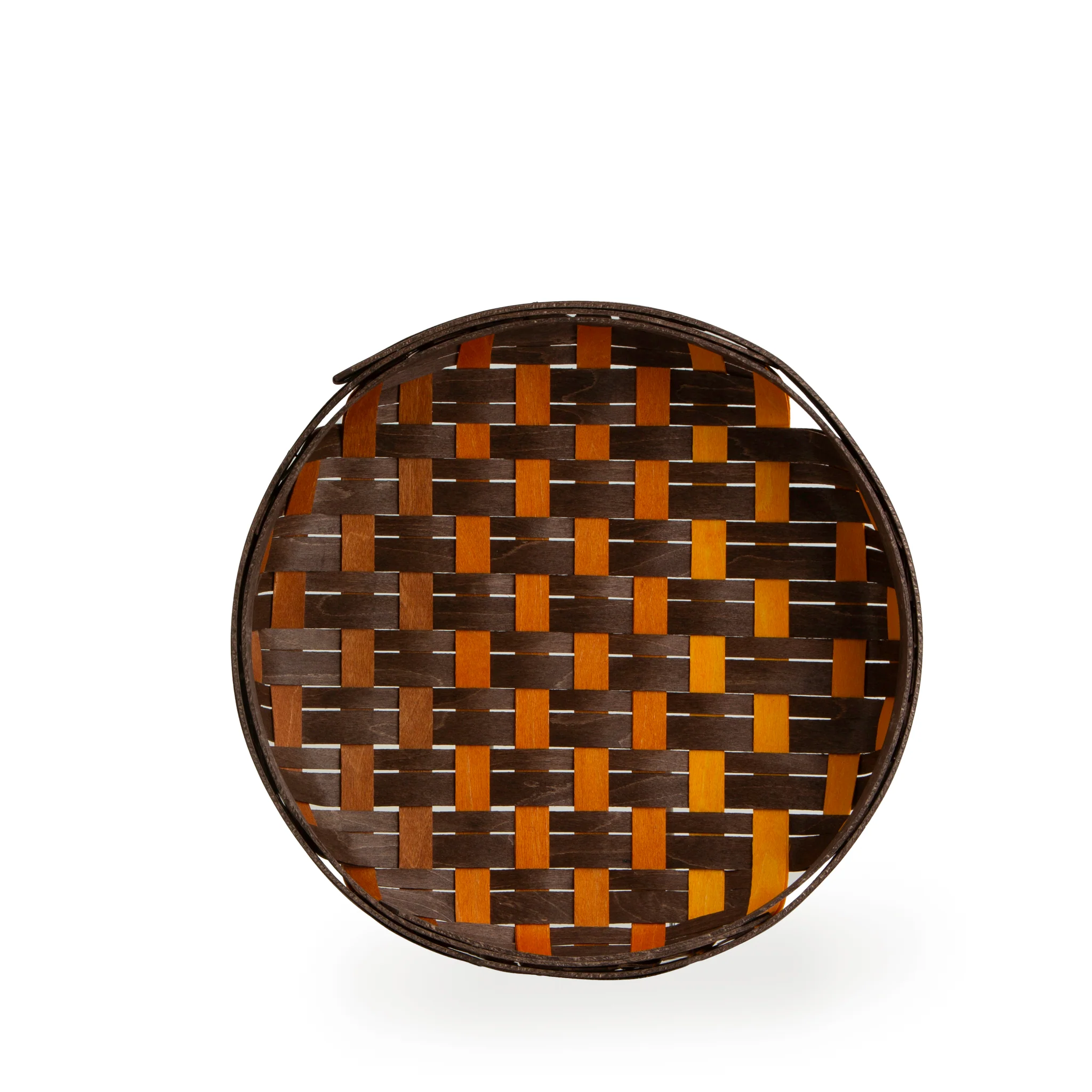Harvest Small Round Tray Basket - Dark Roast Ombre - Image 4