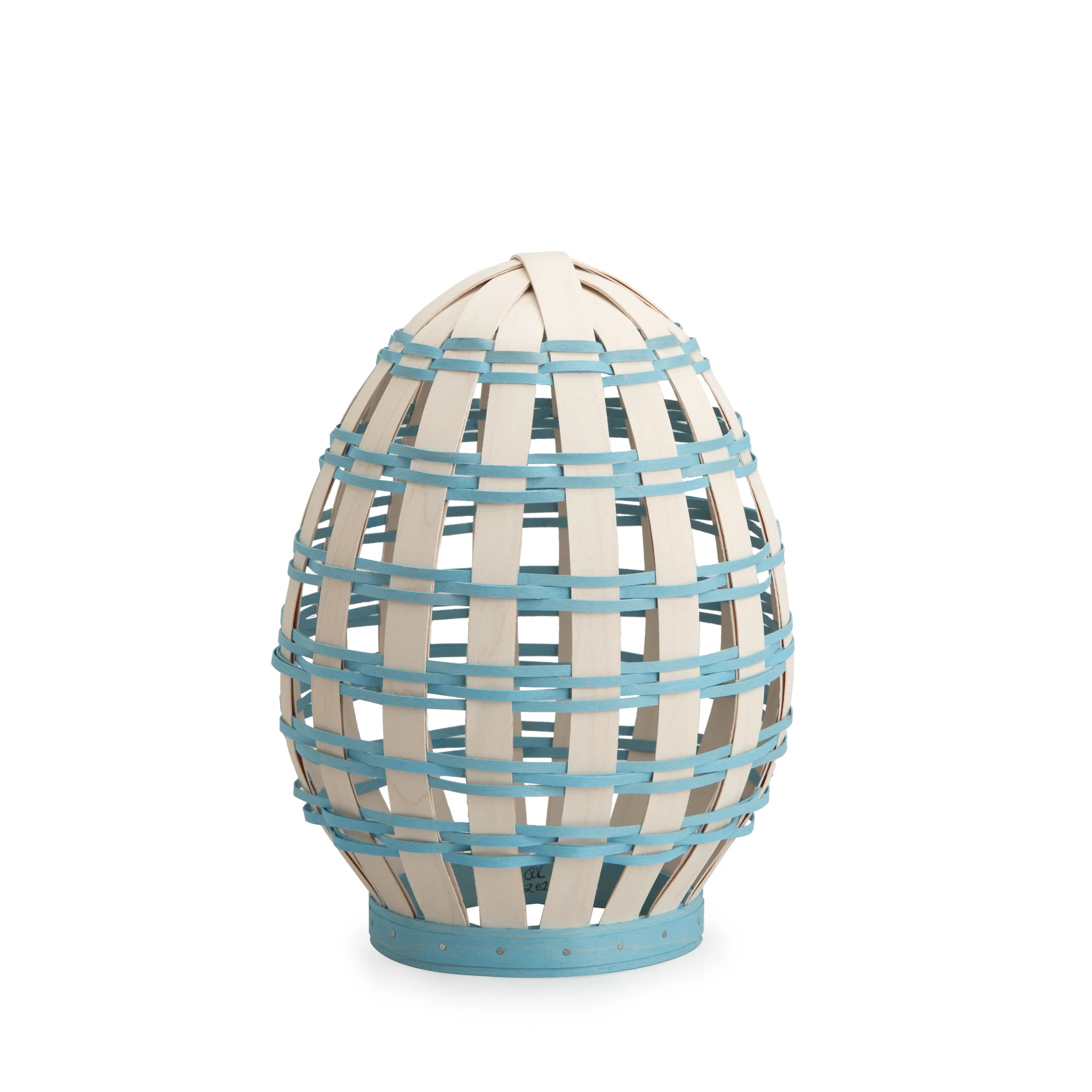 Easter Large Freestanding Open Weave Egg - Blue - Image 5