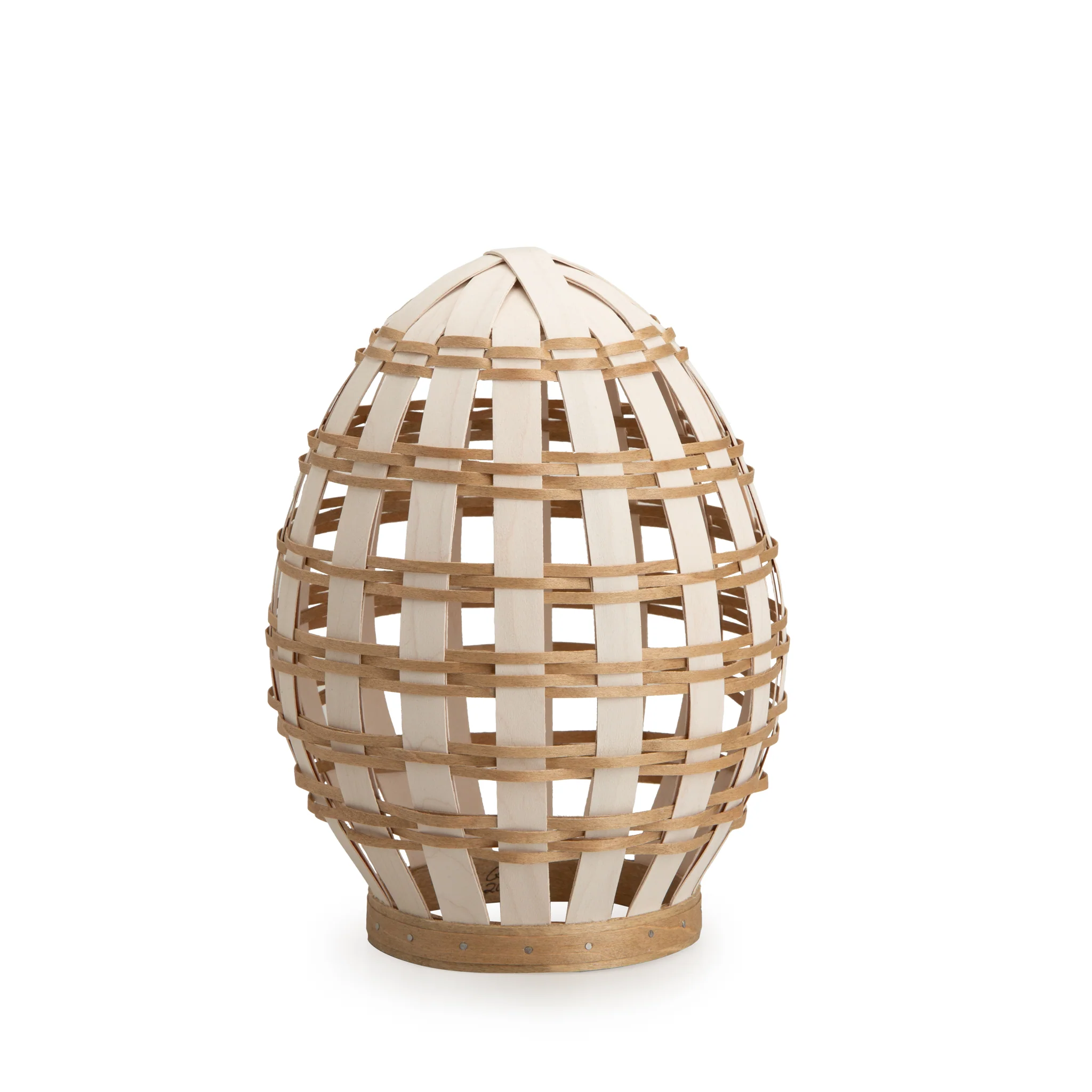 Easter Large Freestanding Open Weave Egg - Light Brown - Image 5