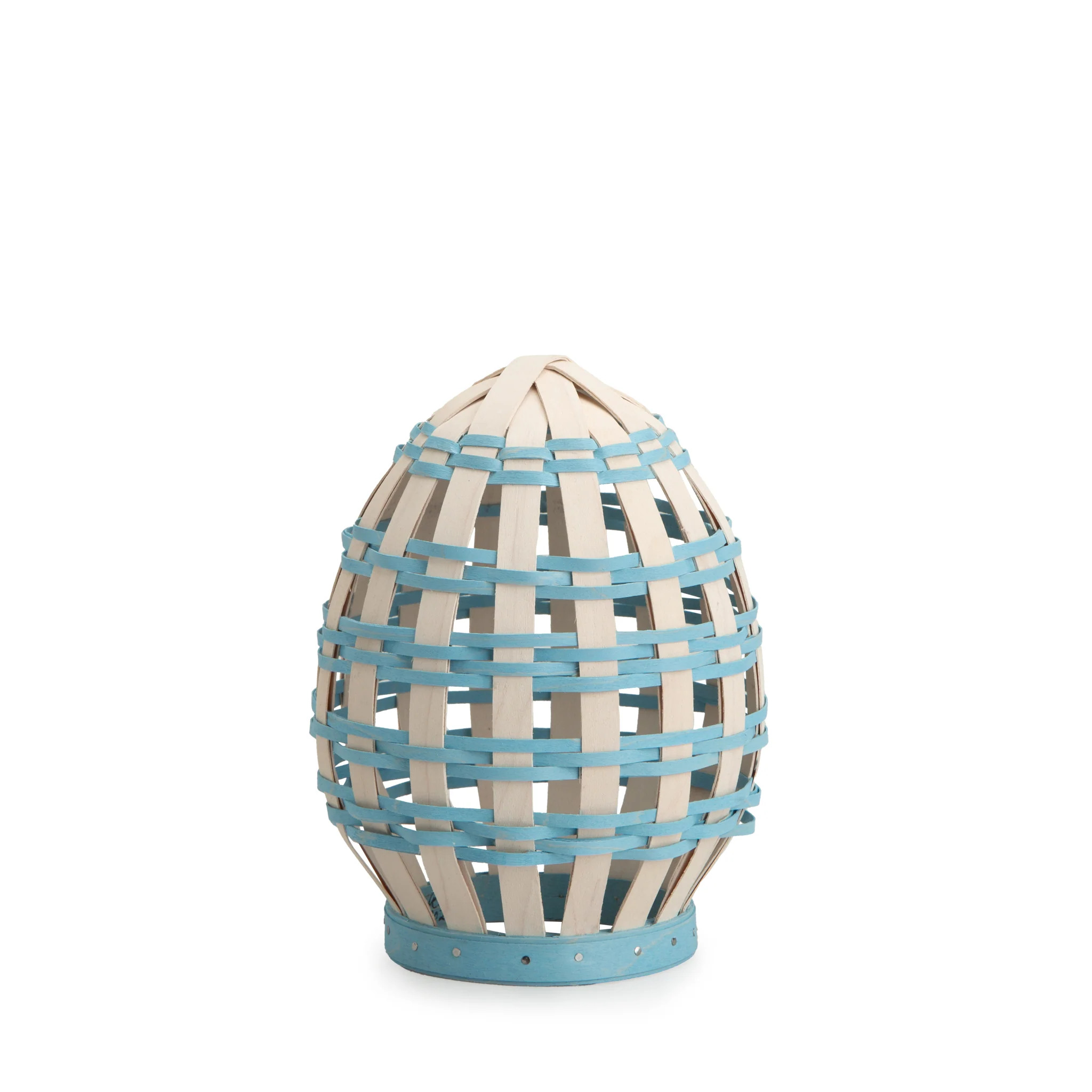 Easter Medium Freestanding Open Weave Egg - Blue - Image 5
