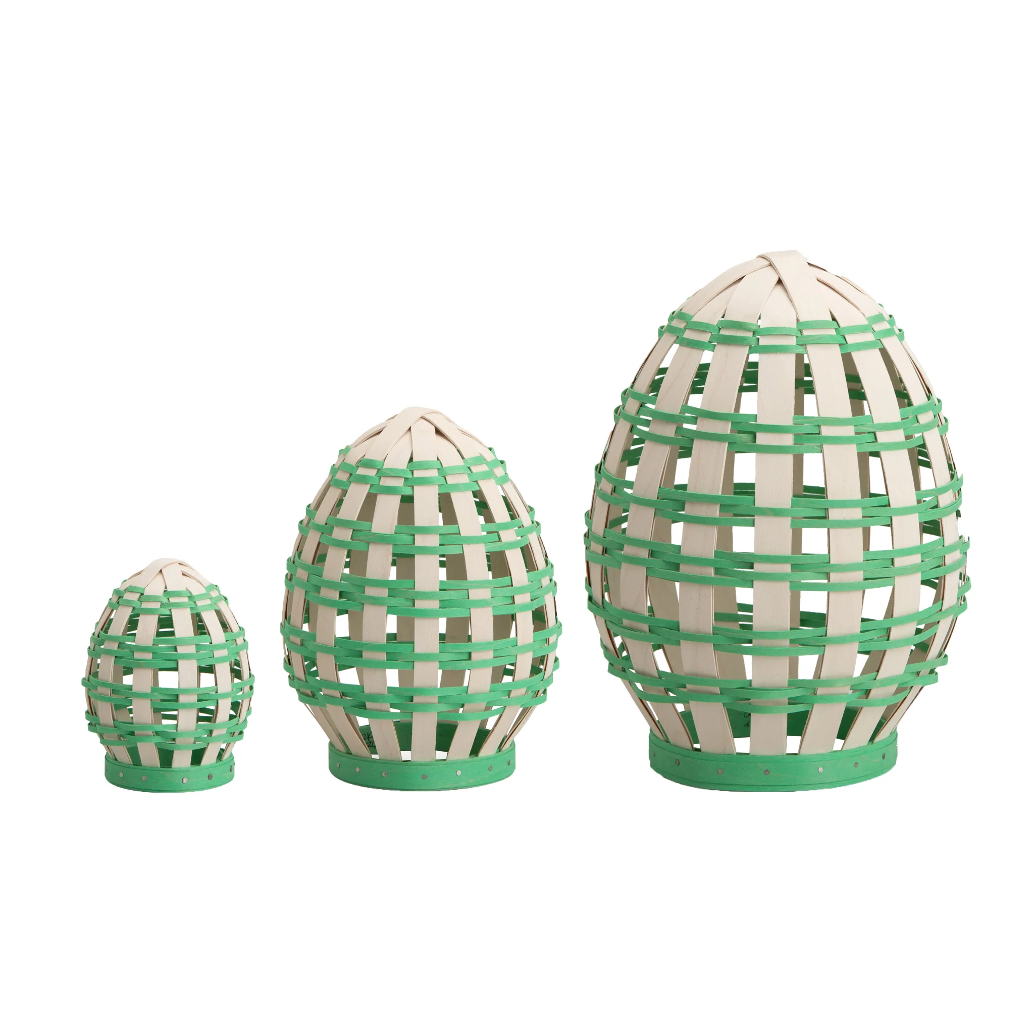 Easter Medium Freestanding Open Weave Egg - Green - Image 4