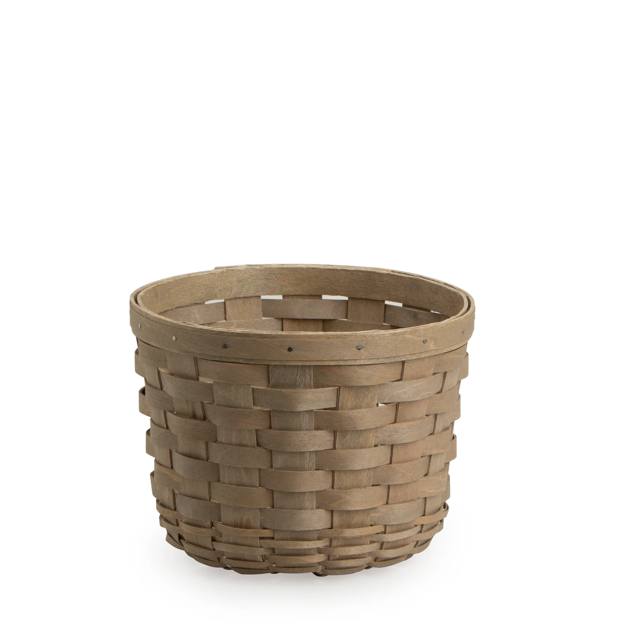 Medium Round Basket with Protector - Pale Grey