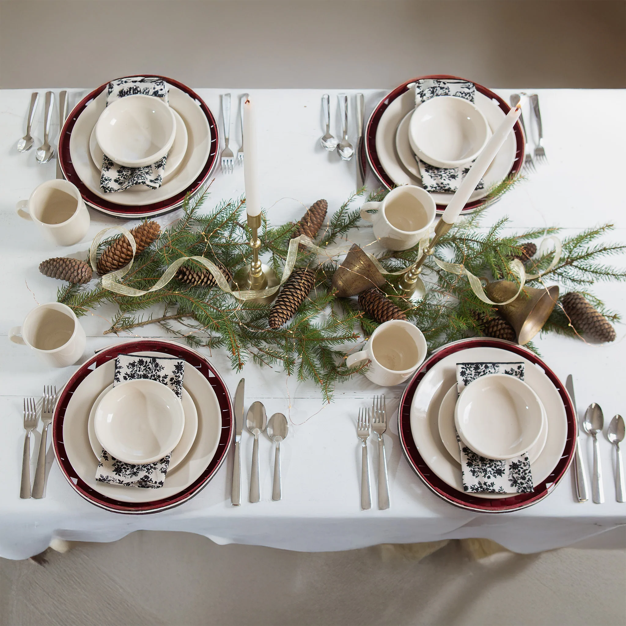 Santa Belly 2-Piece Woven Charger Set - Image 4