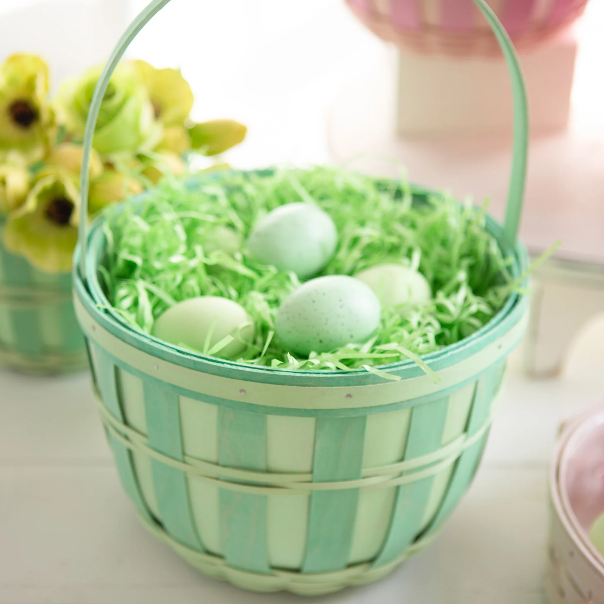 Small Easter Trug Basket - Jadeite - Image 2