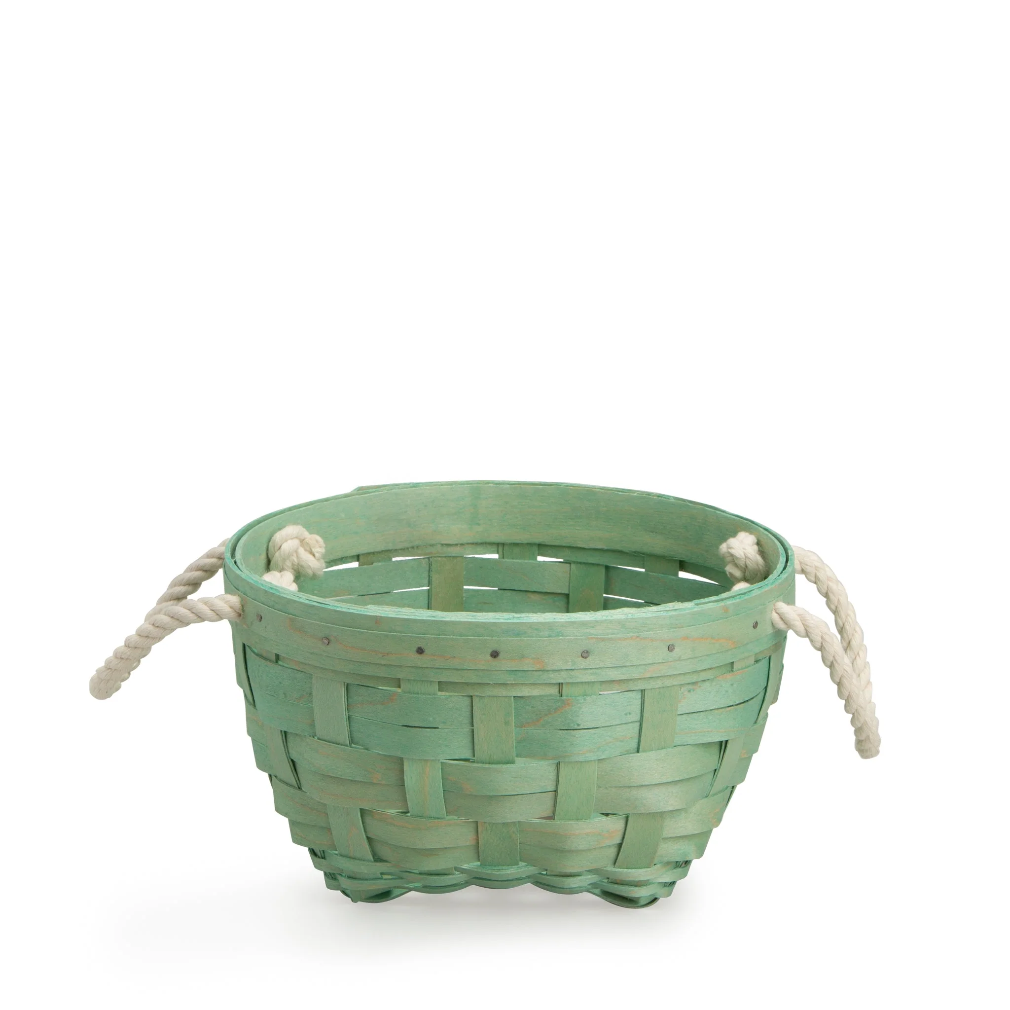 Small Interstacking Rope Basket Mint - Image 2