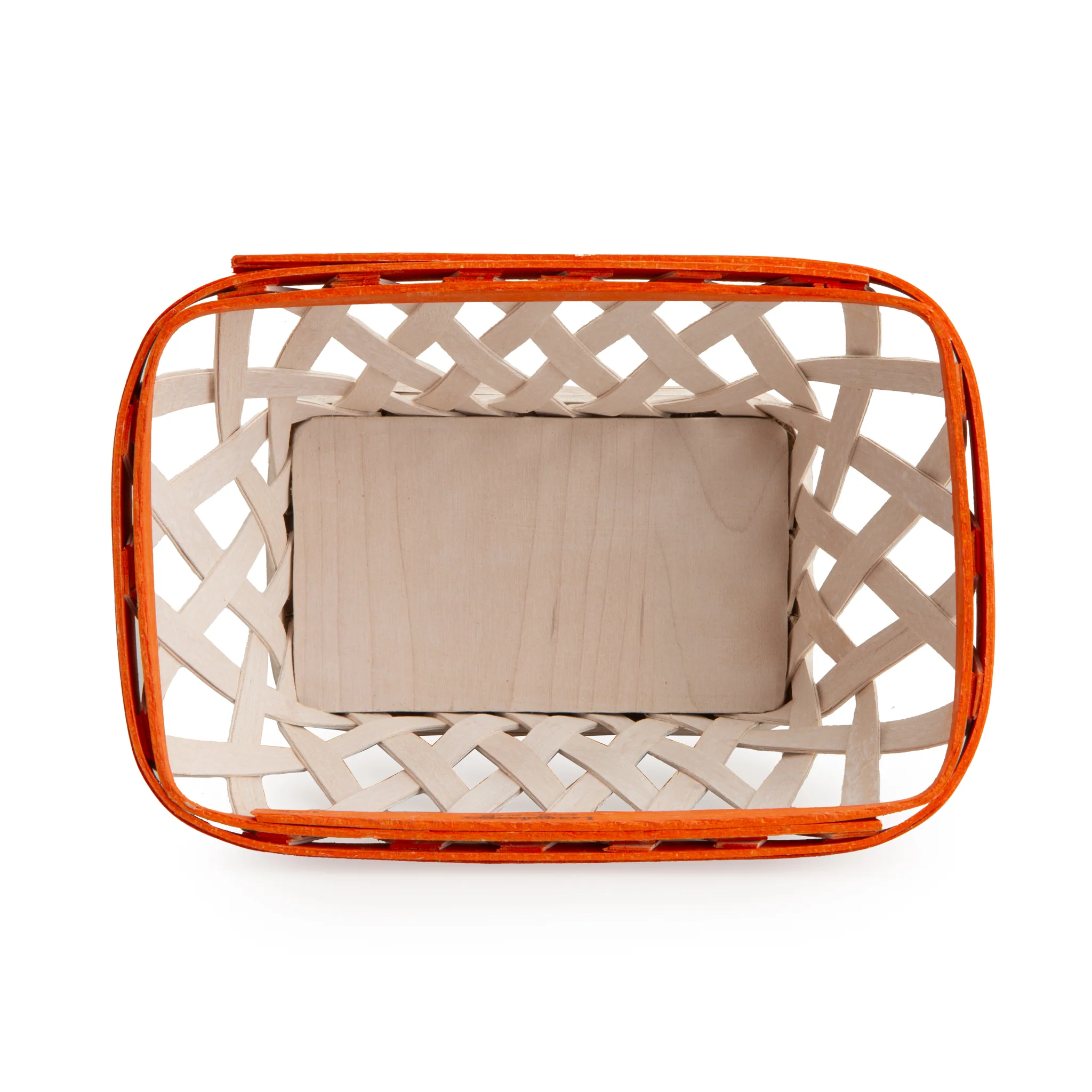 Basketball Small Tapered Rectangle Basket with Protector - Orange and White - Image 9