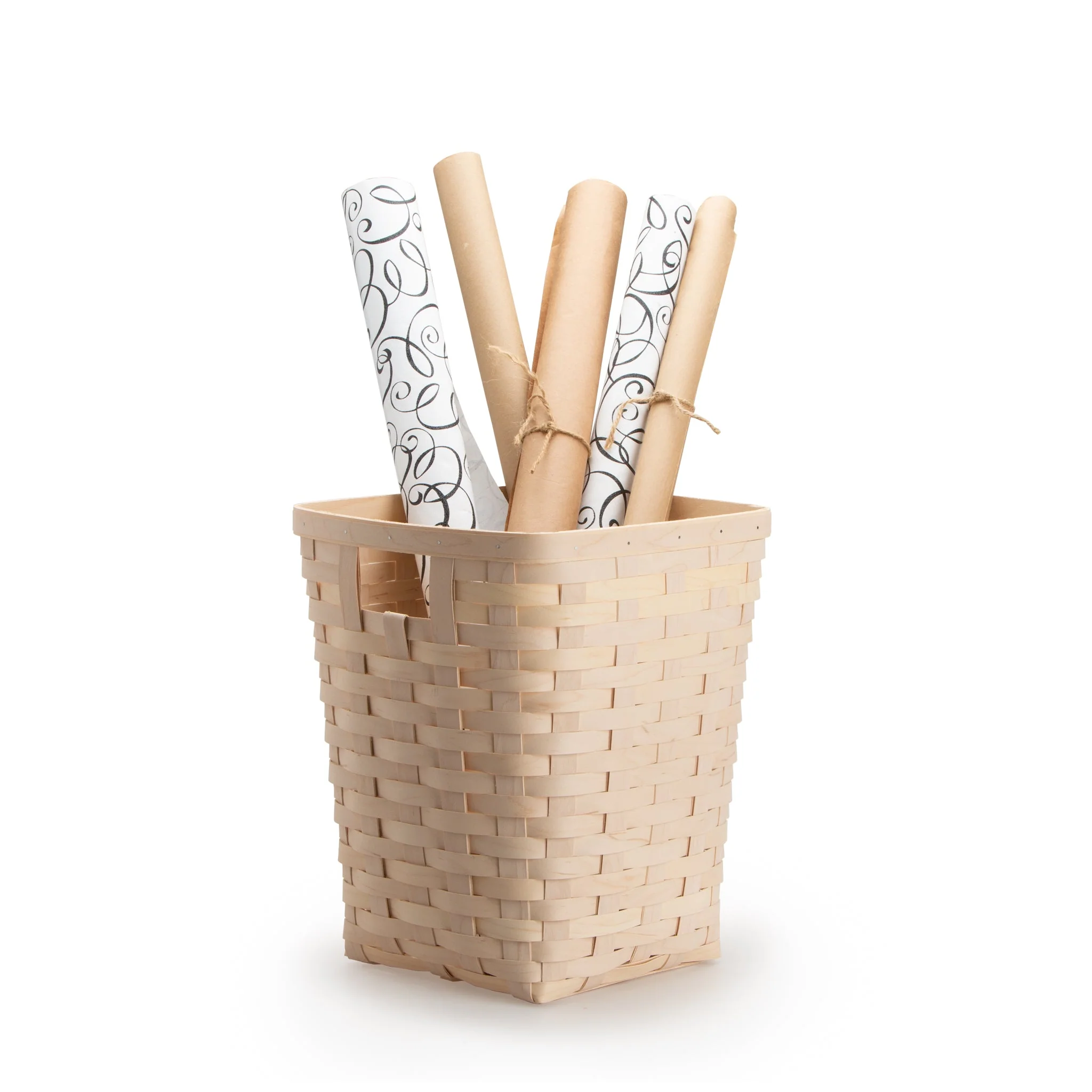 Whitewashed Flare Waste Basket - Image 3