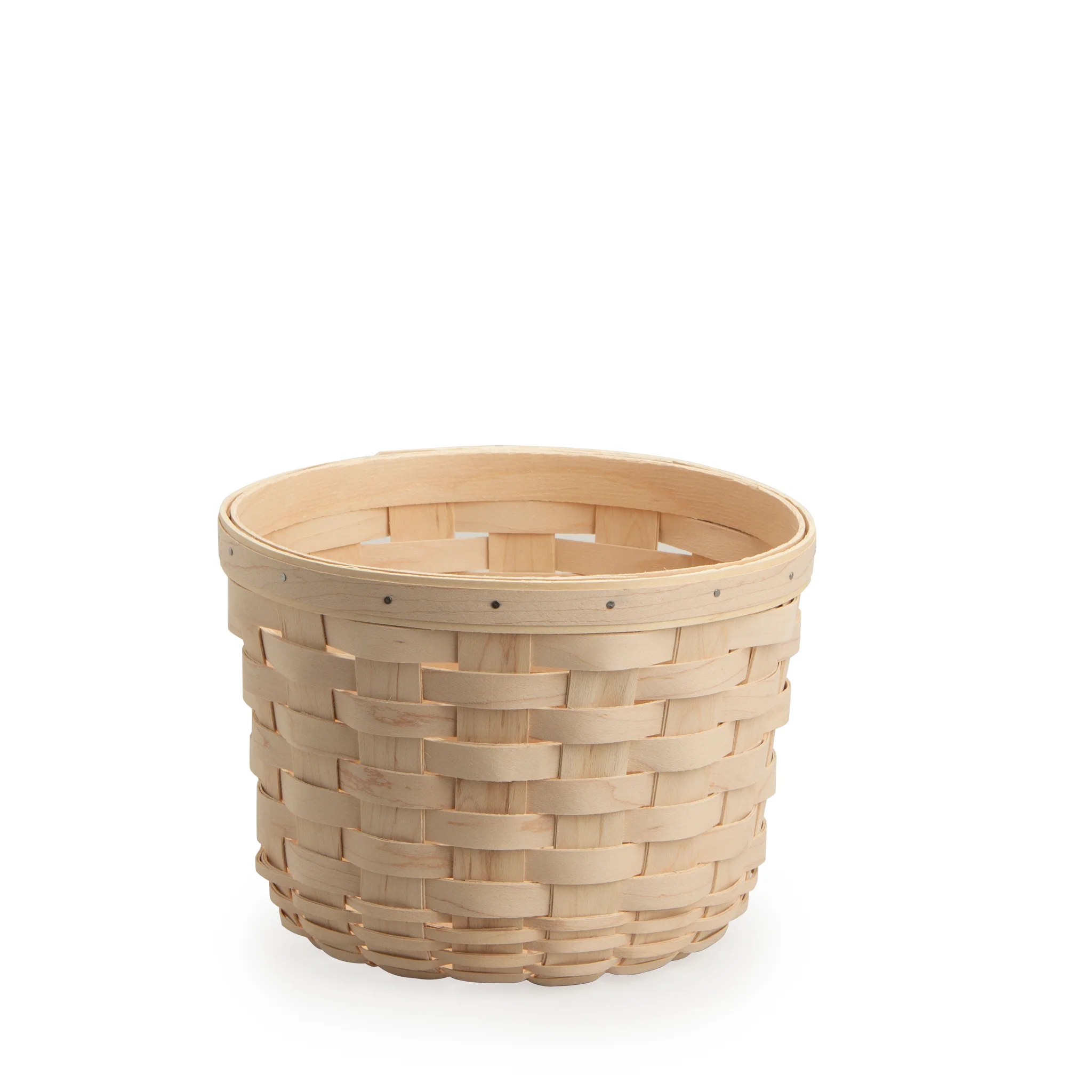 Whitewash Medium Round Basket